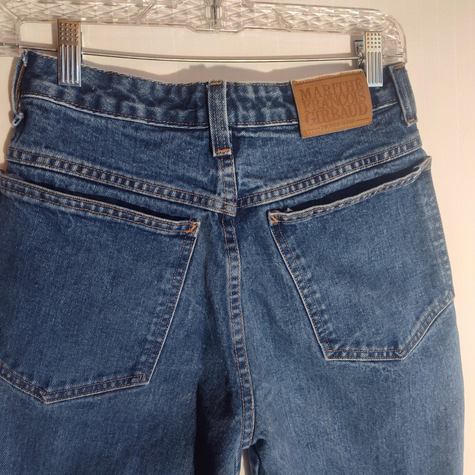 Marithe & Francois Girbaud Stone Washed Jeans 7/8 Tall Women 27×32 Classic