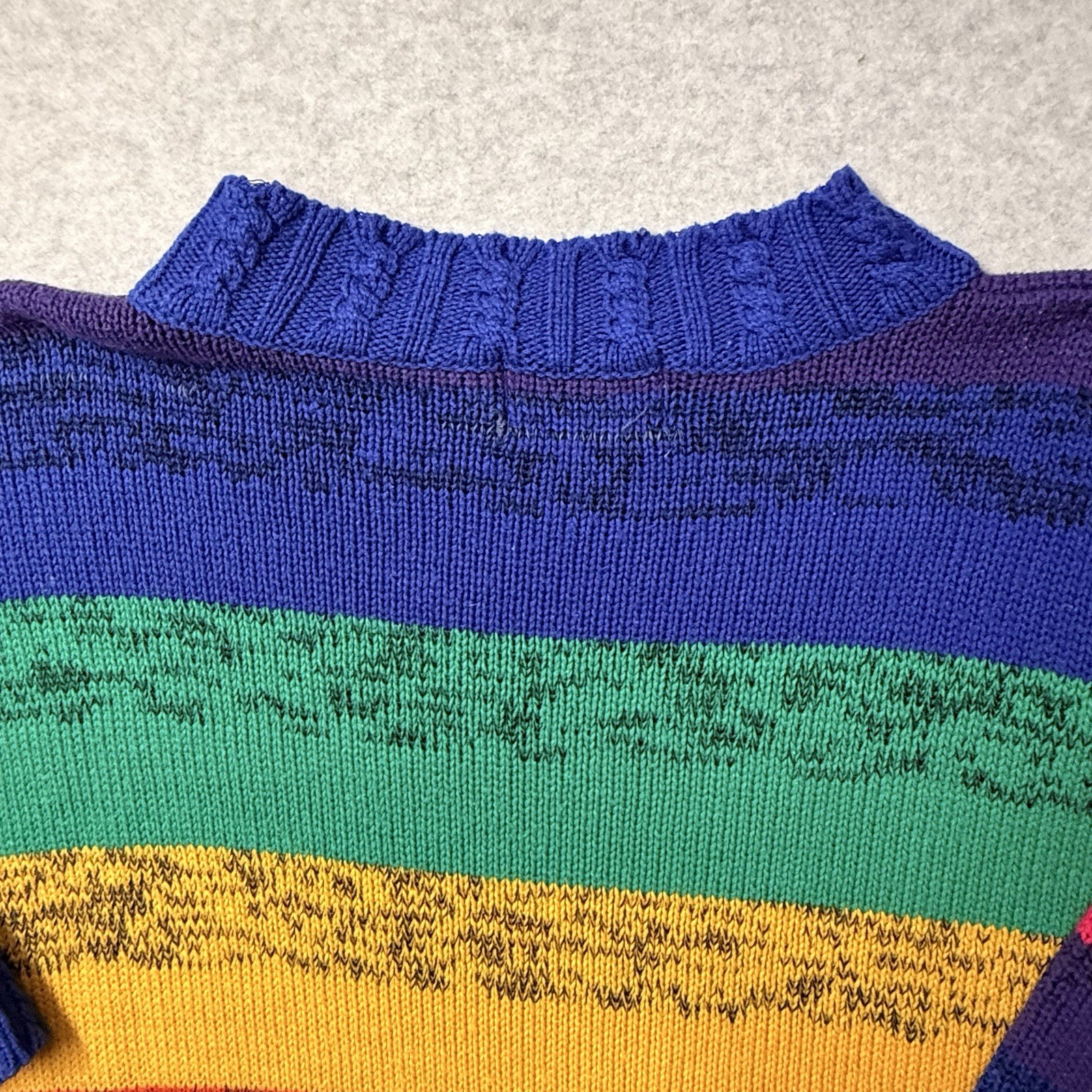 Vintage Venezia Sportswear Multicolor Rainbow SS Sweater Oversized One Size