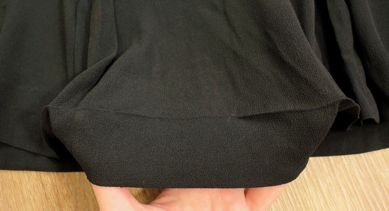VTG Women’s 30s Black Drop Waist Dress W/ Lace Insert Sleeves Sz M/L 1930s