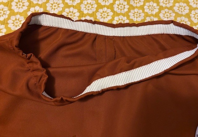 Vintage Handmade Blouse & Skirt Polyester Brown Rust and Black Colors