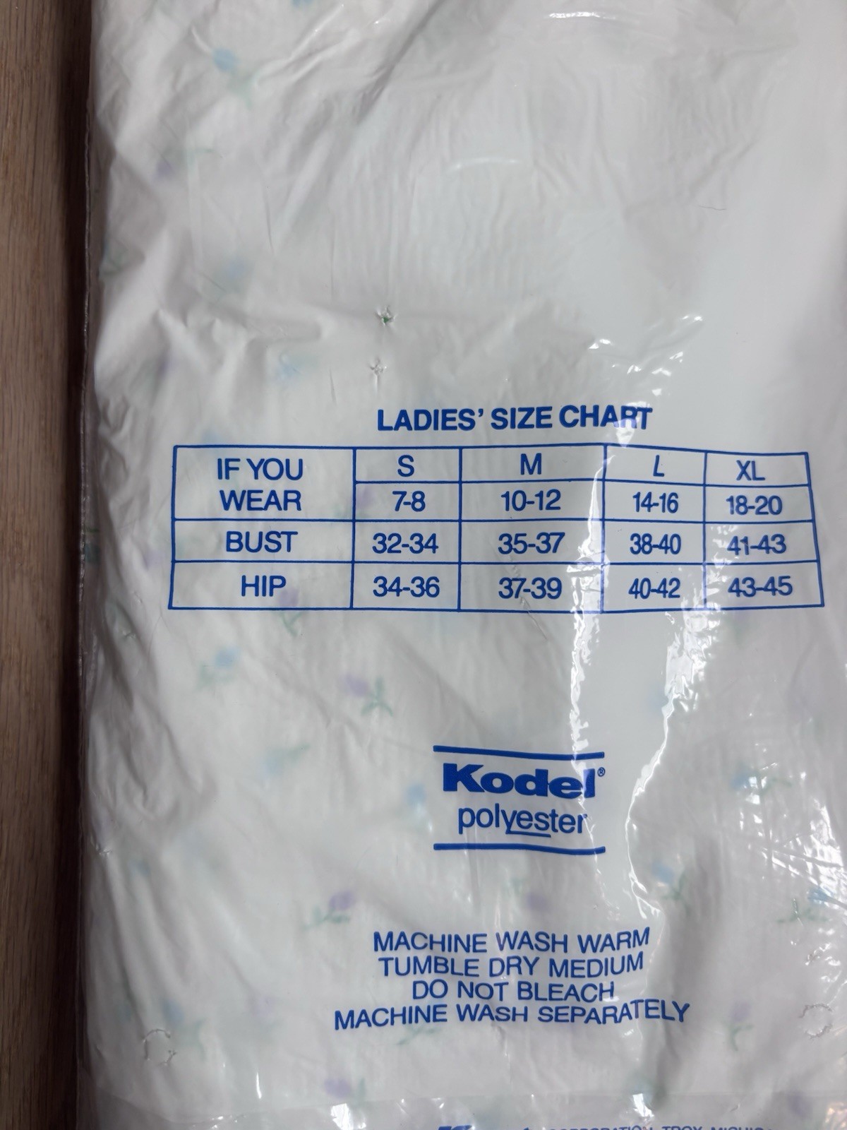 Women’s Kmart Thermal Long Sleeve Raschel Type XL Kodel Polyester Floral Vintage
