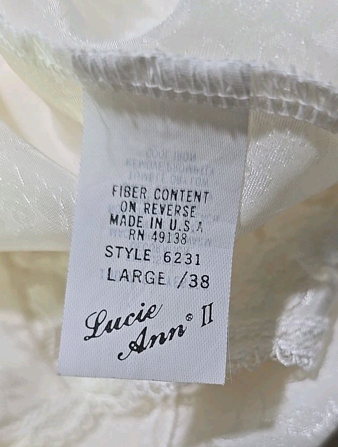 Camisole Tank Top Cami Slippery Smooth White SATIN Bust 42″ Lucy Ann II