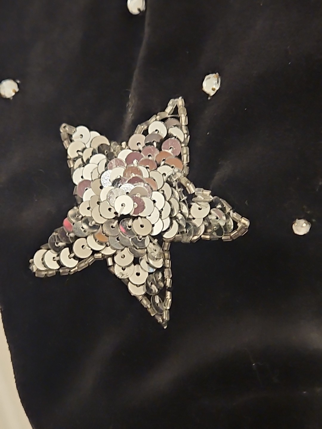 Vintage 80s Bonnie Boerer & Co Velvet Sequin Hollywood Nightclub Sweatshirt L