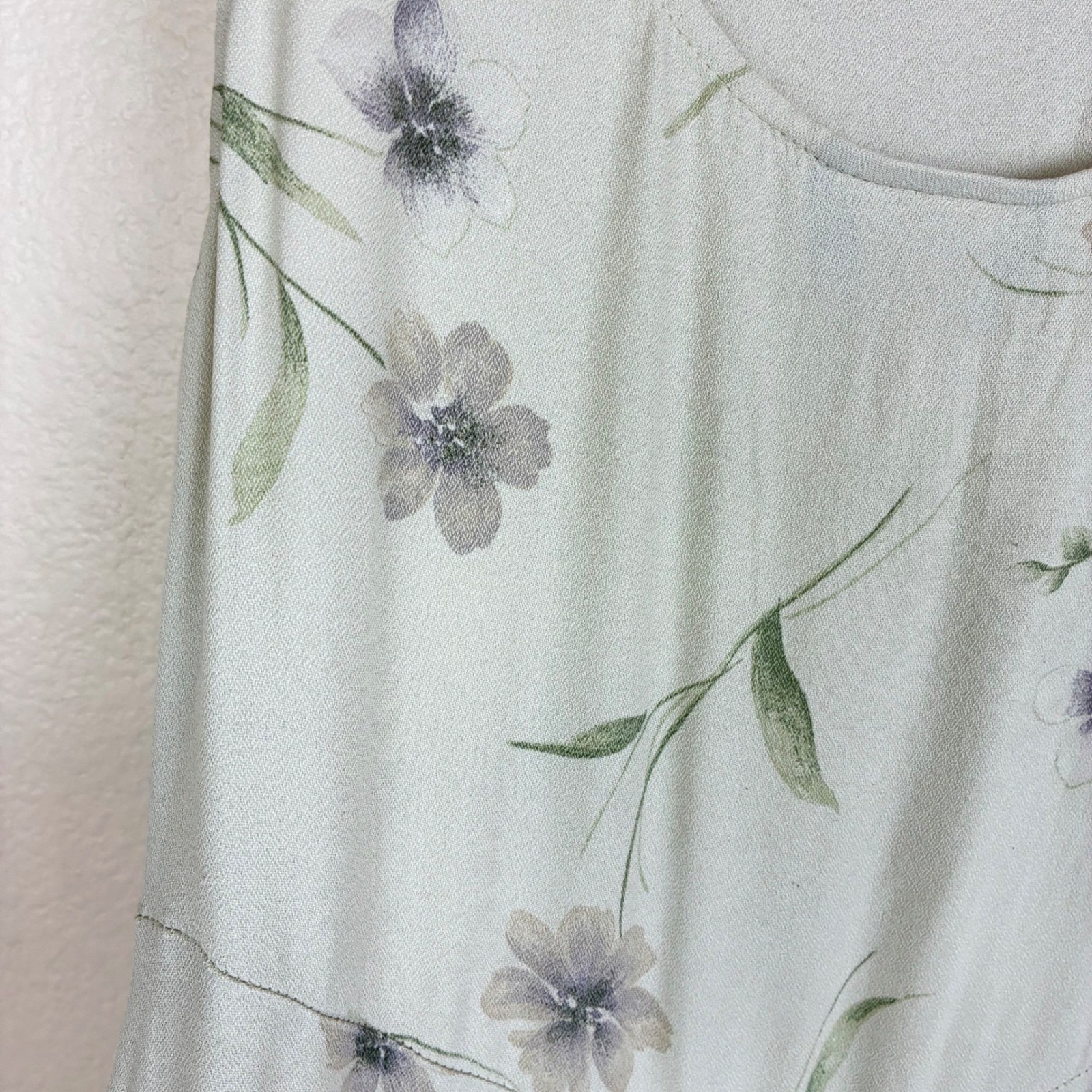 Vintage Y2K 90s Slip Dress Sz S Maxi Fairy Grunge Cottage Floral Phoebe Floral