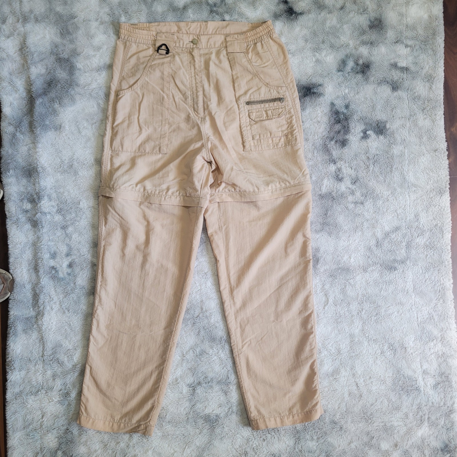 Flawed Vintage Bimini Bay Convertible Zip Off Cargo Pants Khaki Gorpcore 12