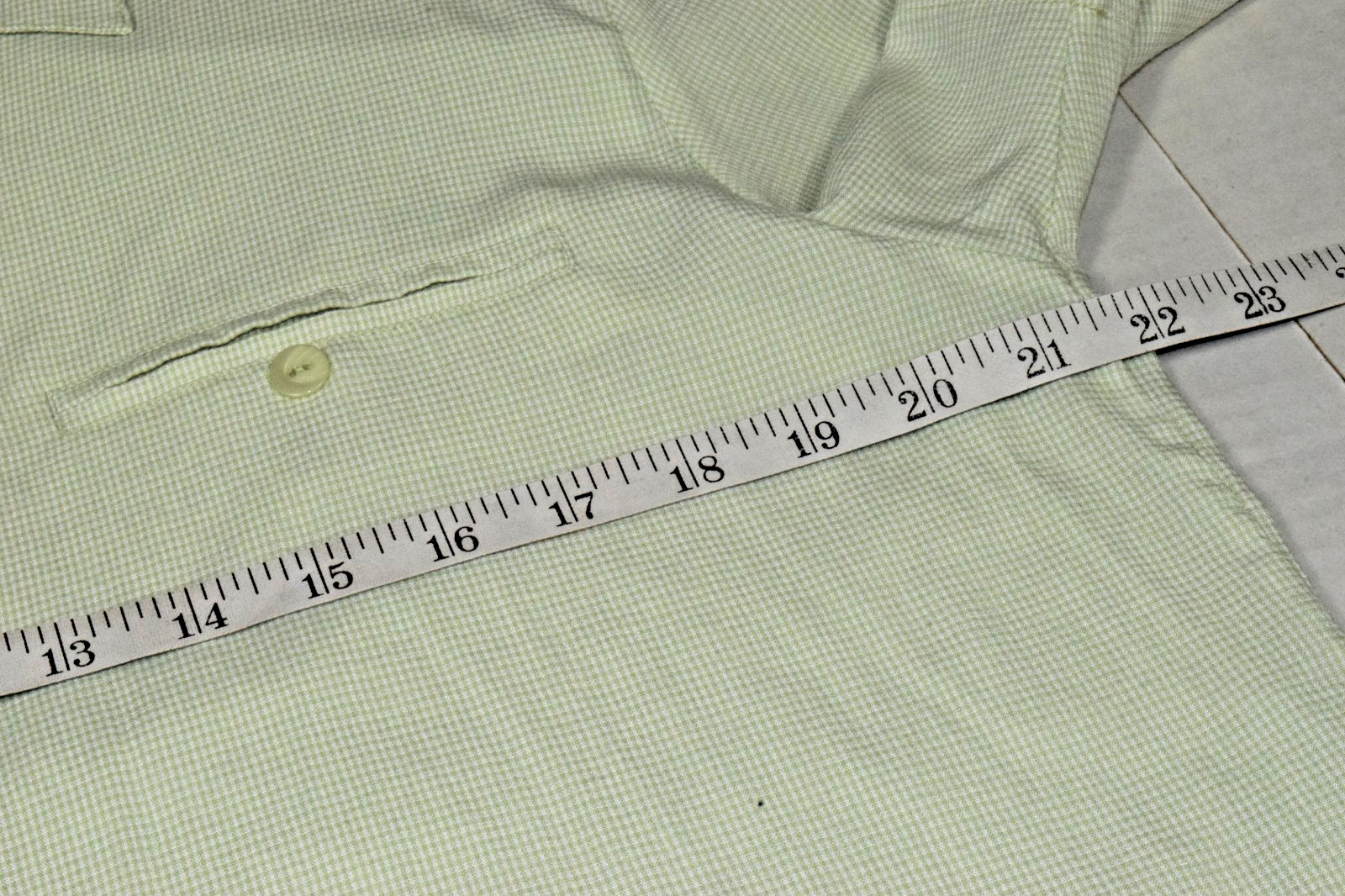 VTG Shirt Christopher & Banks Size L 80s Retro MCM Avocado Check Shoulder Pads
