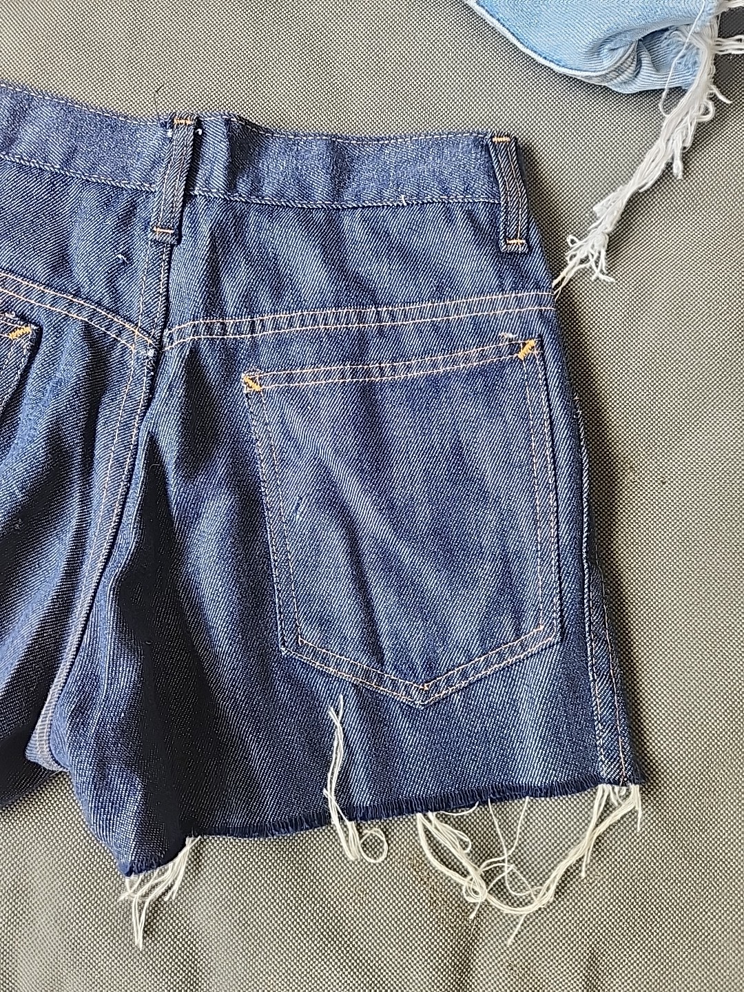 vintage 70’s cutoff denim shorts sears 27″ w cuttoffs jean amazing