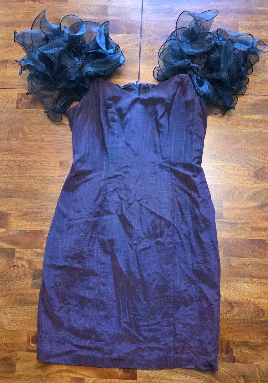 Steppin’ Out Vintage Prom Homecoming Off The Shoulder Dress With Boning Size 9