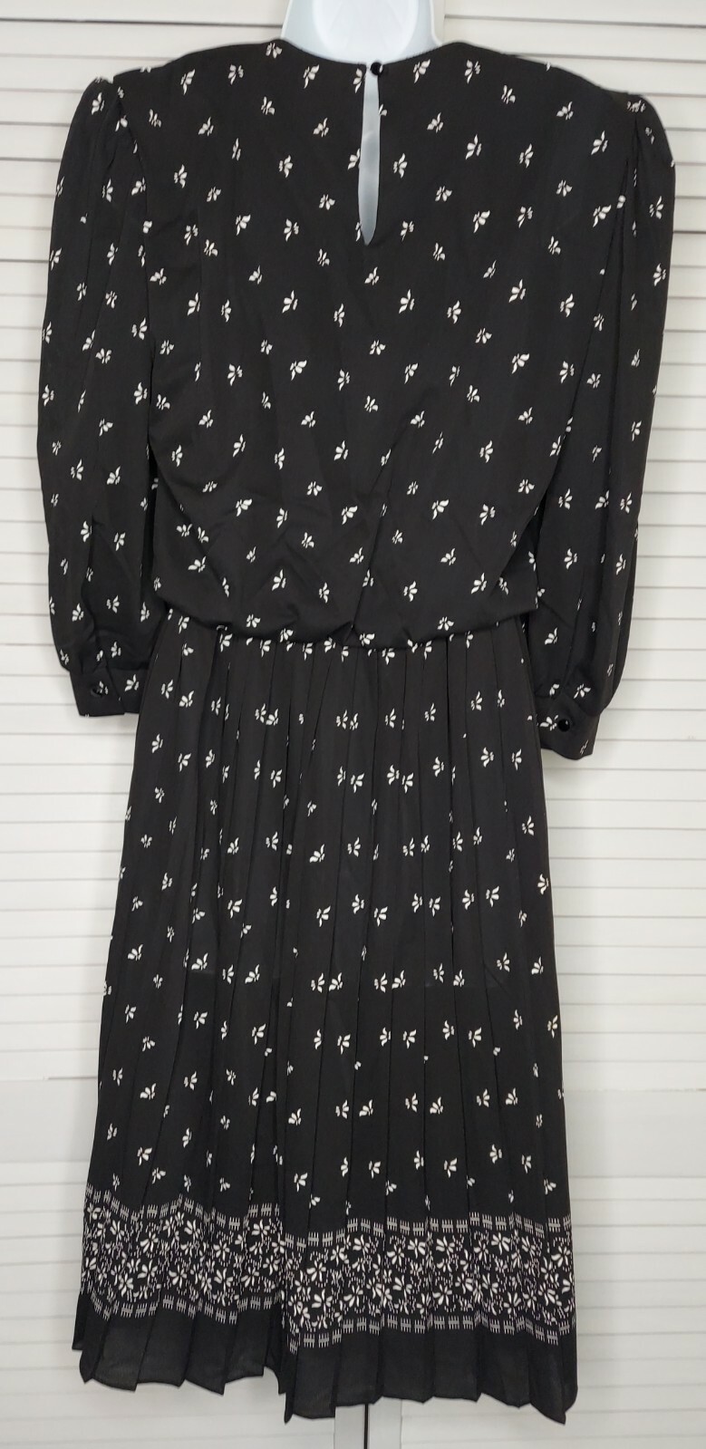 Vtg MERYL FASHIONS LTD Women’s Dress Modest Secretary 3/4 Sleeve Sz: 8 USA Made