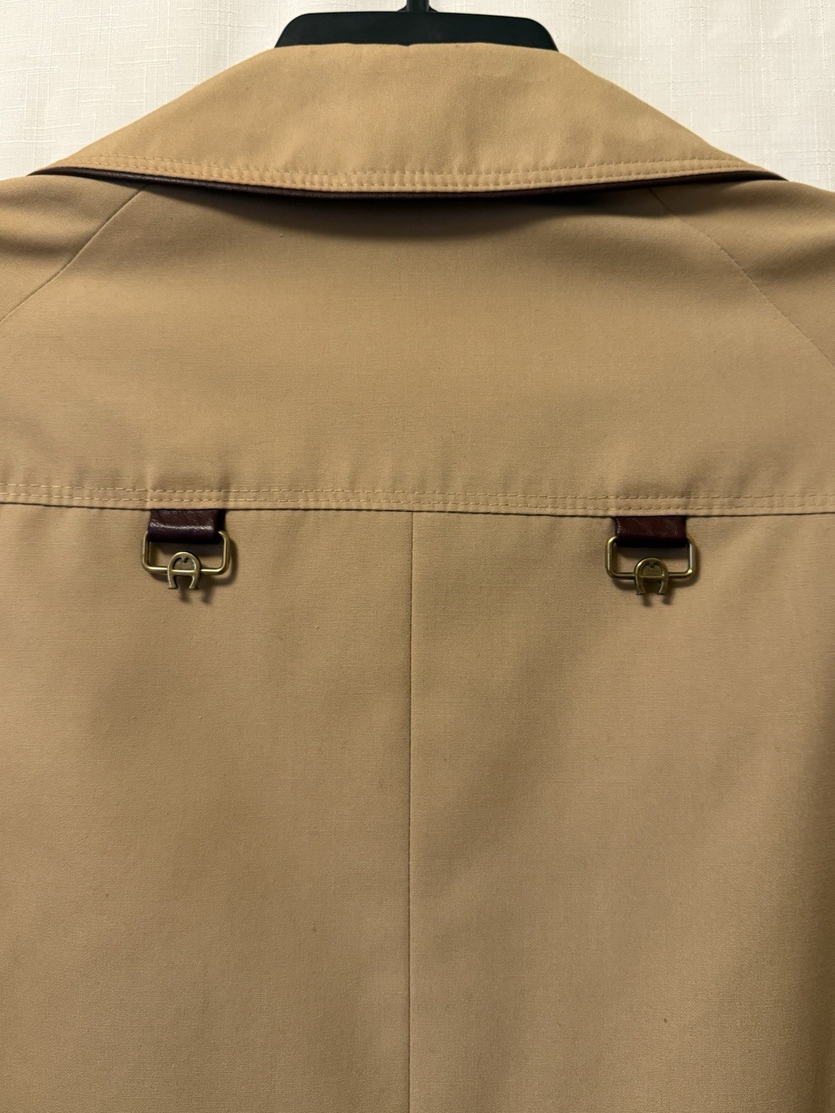 Vintage Eitenne Aigner Women’s 14 Reversible Car Coat Tan & Burgundy Hong Kong