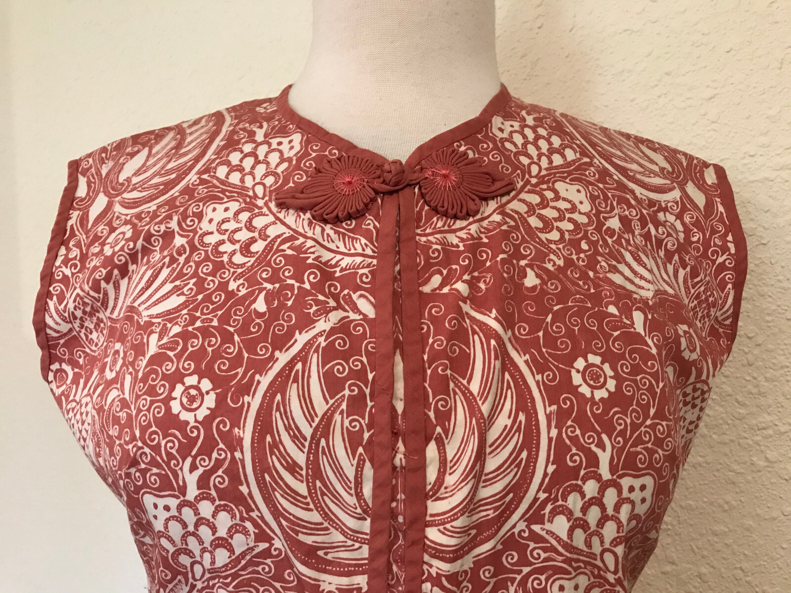 SALE $25.00 VTG 50s60s Novelty Dress Metal Zip Nursing Dress Bust 36″ Waist 34″