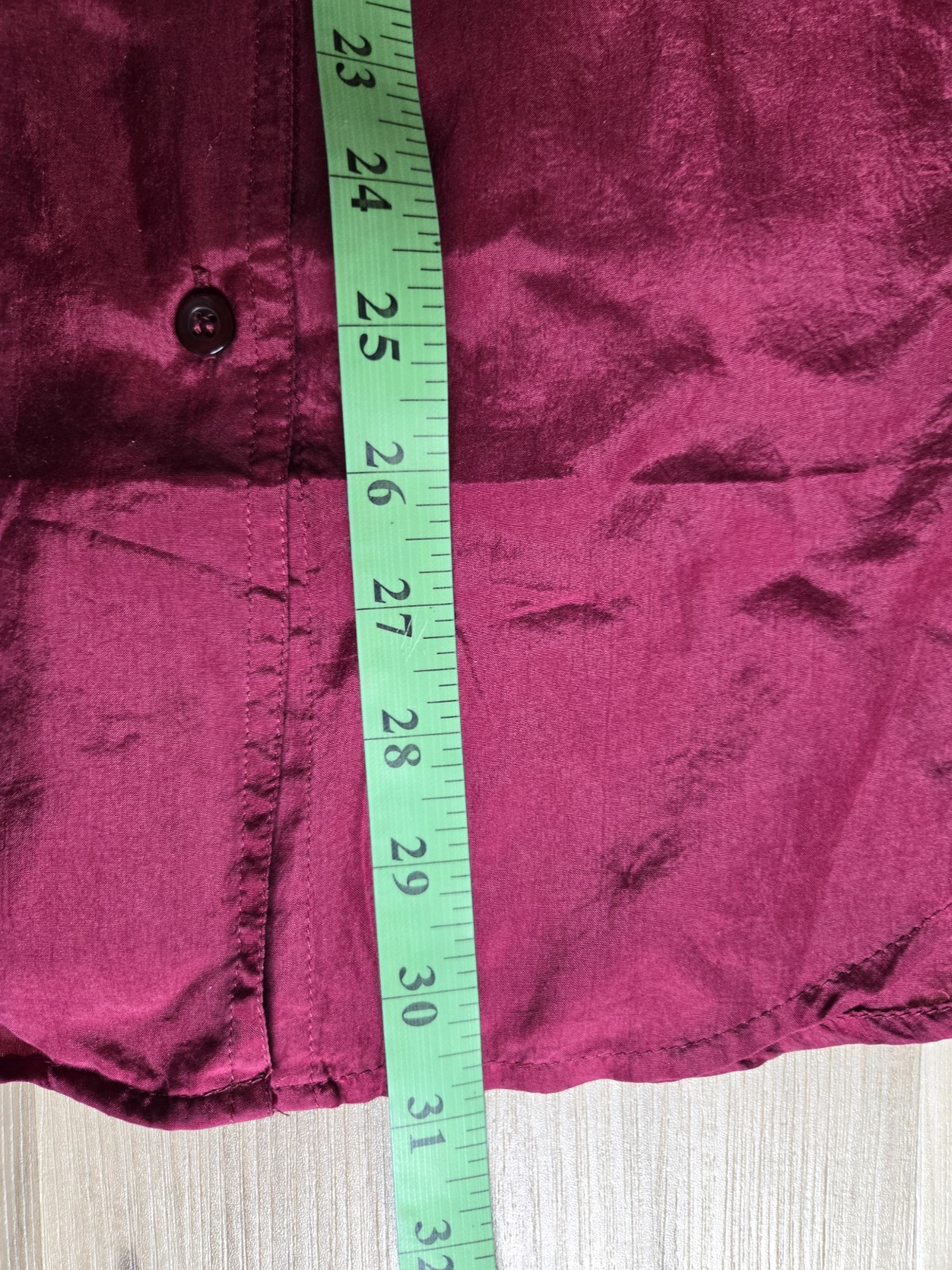 Details Express Eomens Vintage/Deep Red/sizeM/silk/Button Up/shitBlouse/Poket