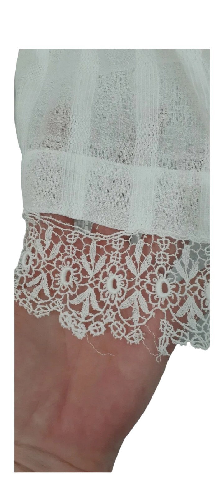 Antique Edwardian Wht Cotton Batiste Lawn Skirt Middy Blouse 2pc Gibson Girl