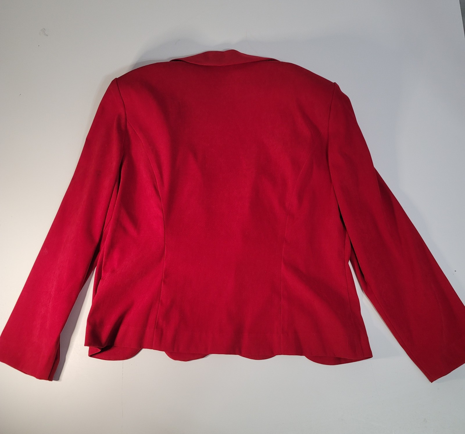Vintage Leslie Fay Red Tailored Blazer Womens Sz 18 Toggle Front Jacket