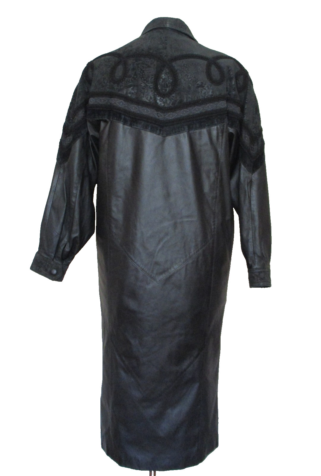 Vtg Wilsons Leather Maxi Coat XS Women Black Leather Removable Thinsulate Liner