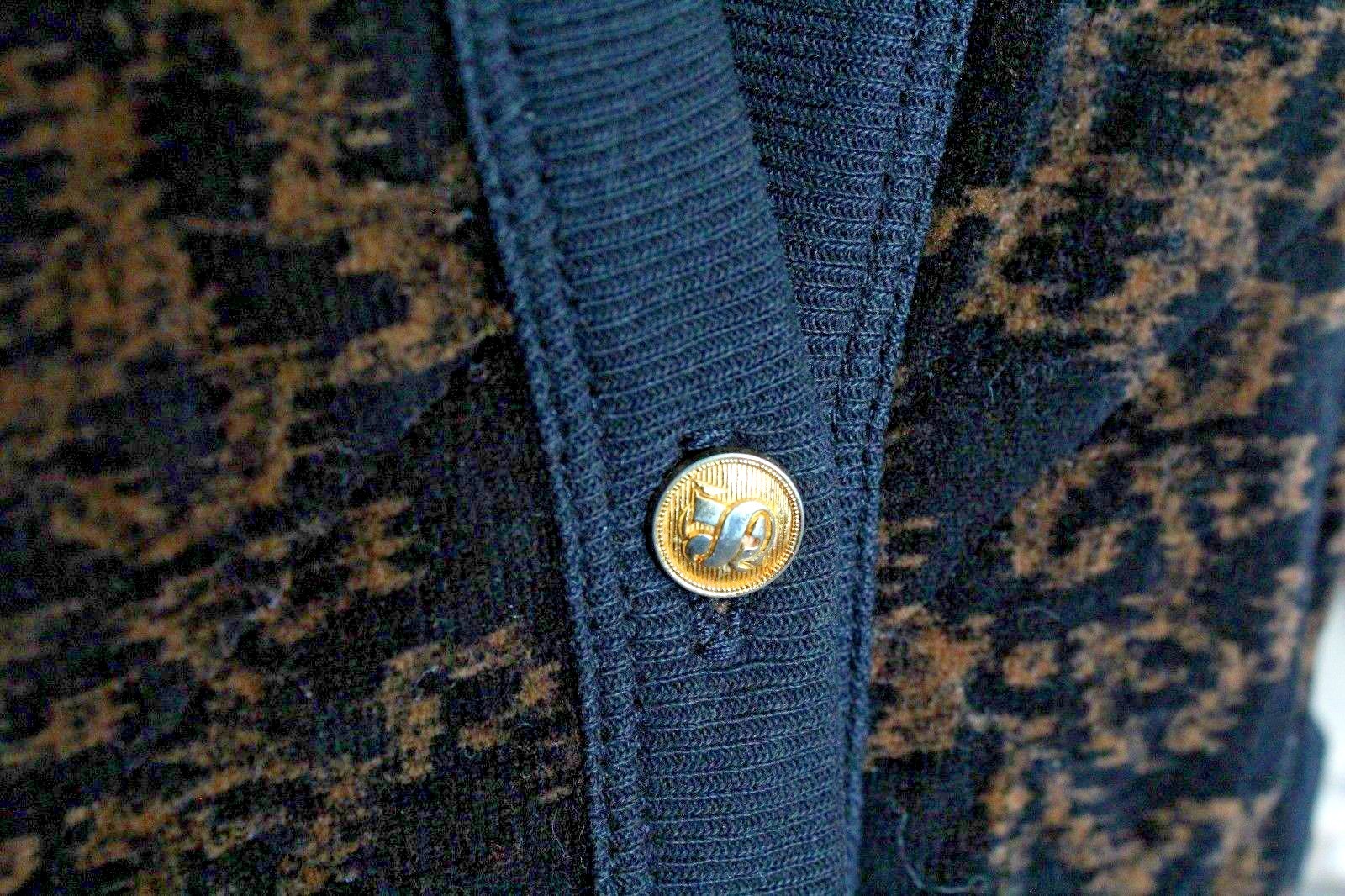 Vtg 80’s Sonia Rykiel Paris France Quilted Floral Velvet Sweater Jacket XL