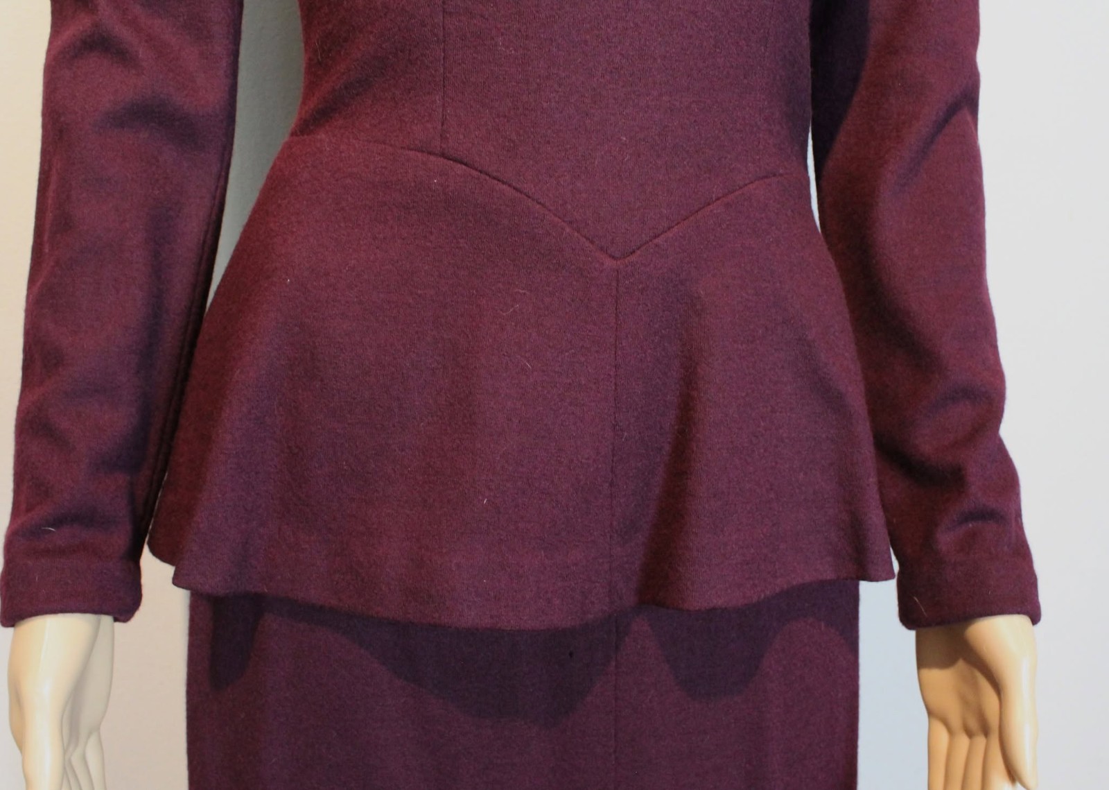 Vintage 1930s/40s Plum/Purple Wool Suit 1940s/30s