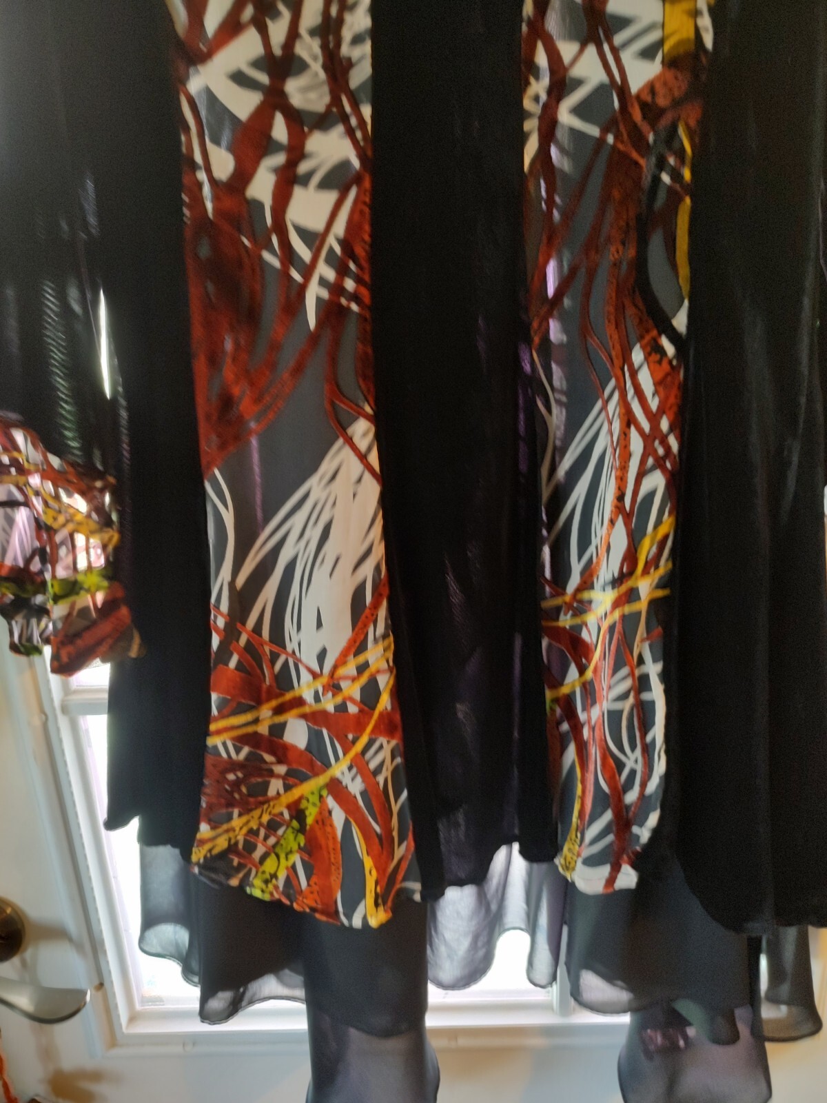 Vintage Silk/Velvet Tunic Jacket, Flowy With Layers Med/Lg