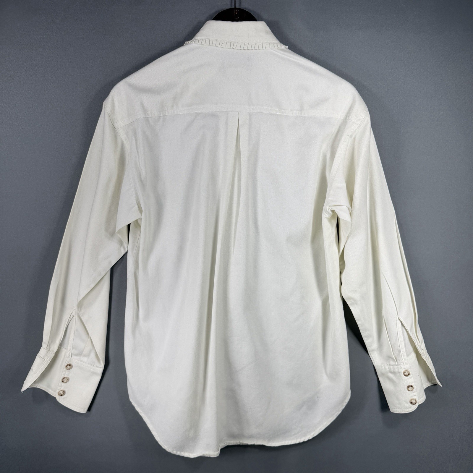 Vtg Breeches Ruffle Collar Blouse Top Womens 2 Prairie Cottagecore Romantic USA