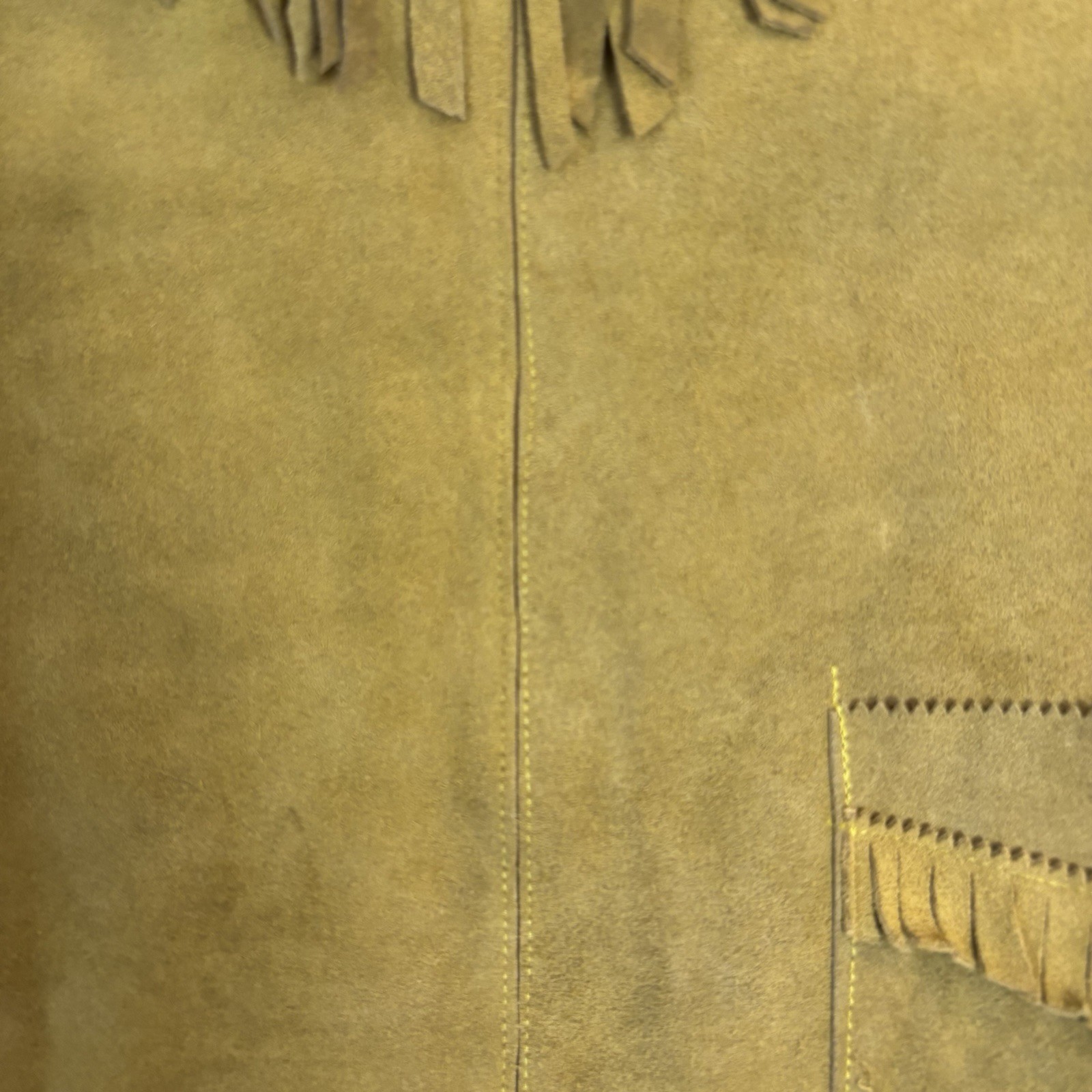 Vintage Gaitan Leather Fringe Vest Made Mexico Small/34 Western Boho Great Shape