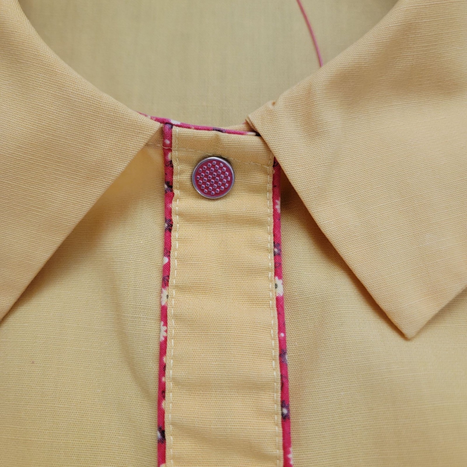 Vintage Dress Yellow 50s Housewife 60s Mod Retro Cosplay Womens S