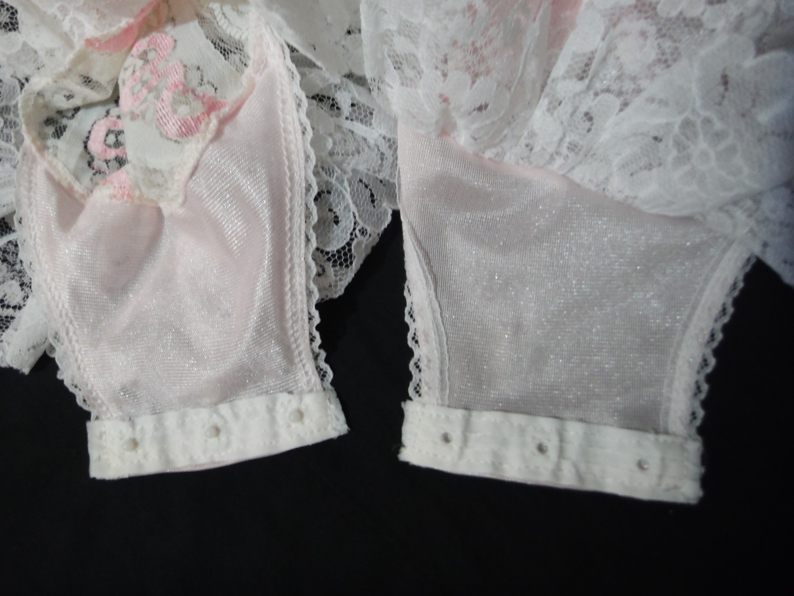 VTG 80’s New LOVES DELIGHT by Randi Strapless Teddy L Pinup Sexy Girly Frilly