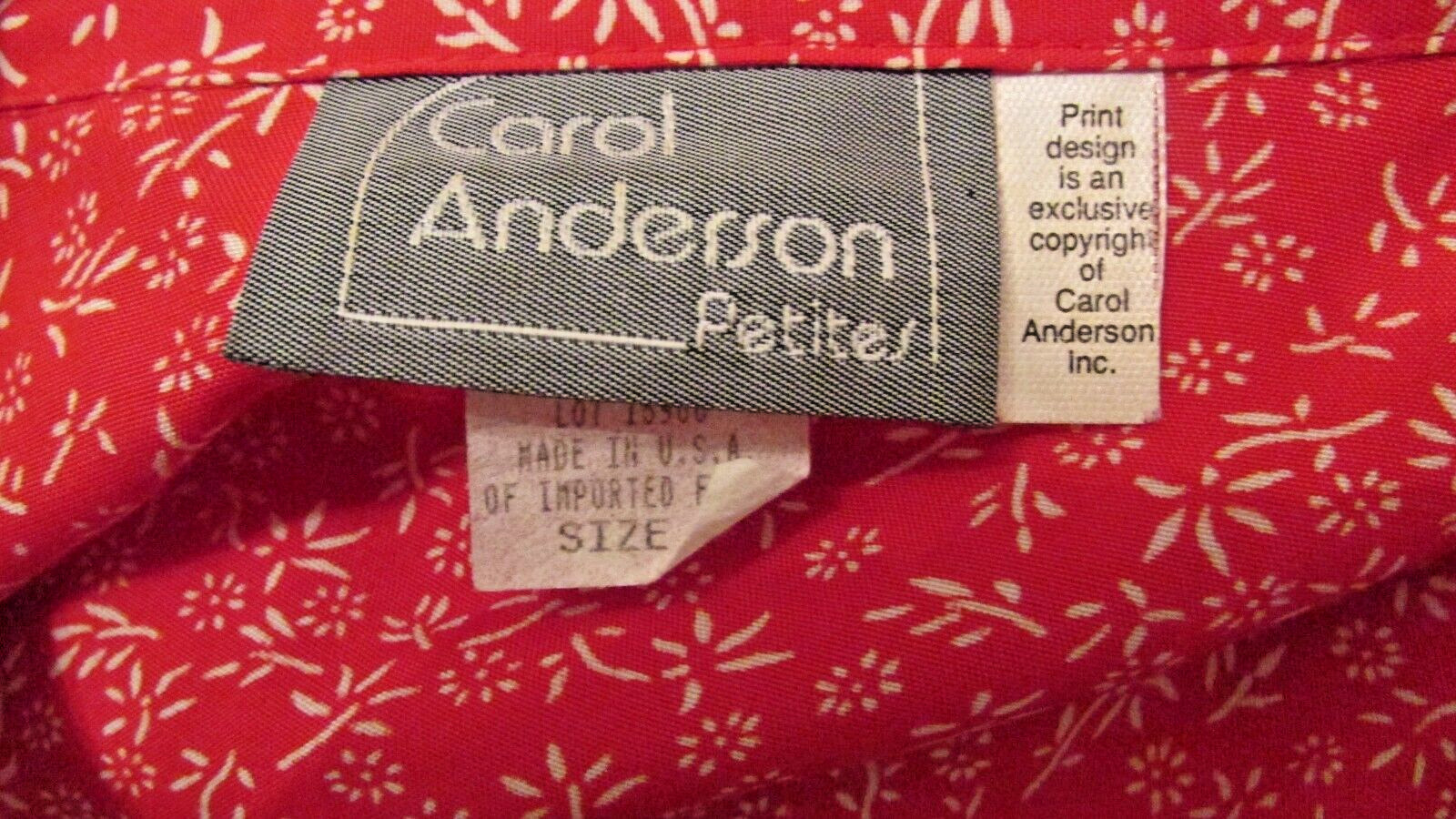 Carol Anderson Floral Rayon Belted Secretary Tea Garden Party Dress 2 USA made