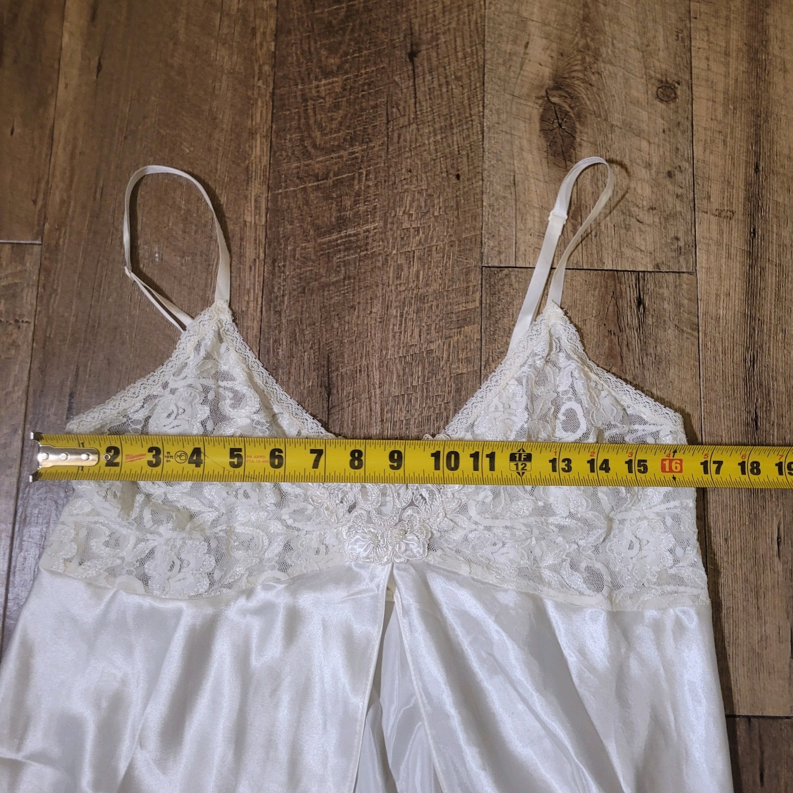 Vtg 3pc Intimo Amore Lingerie Sears Large Off White Wmns/t319