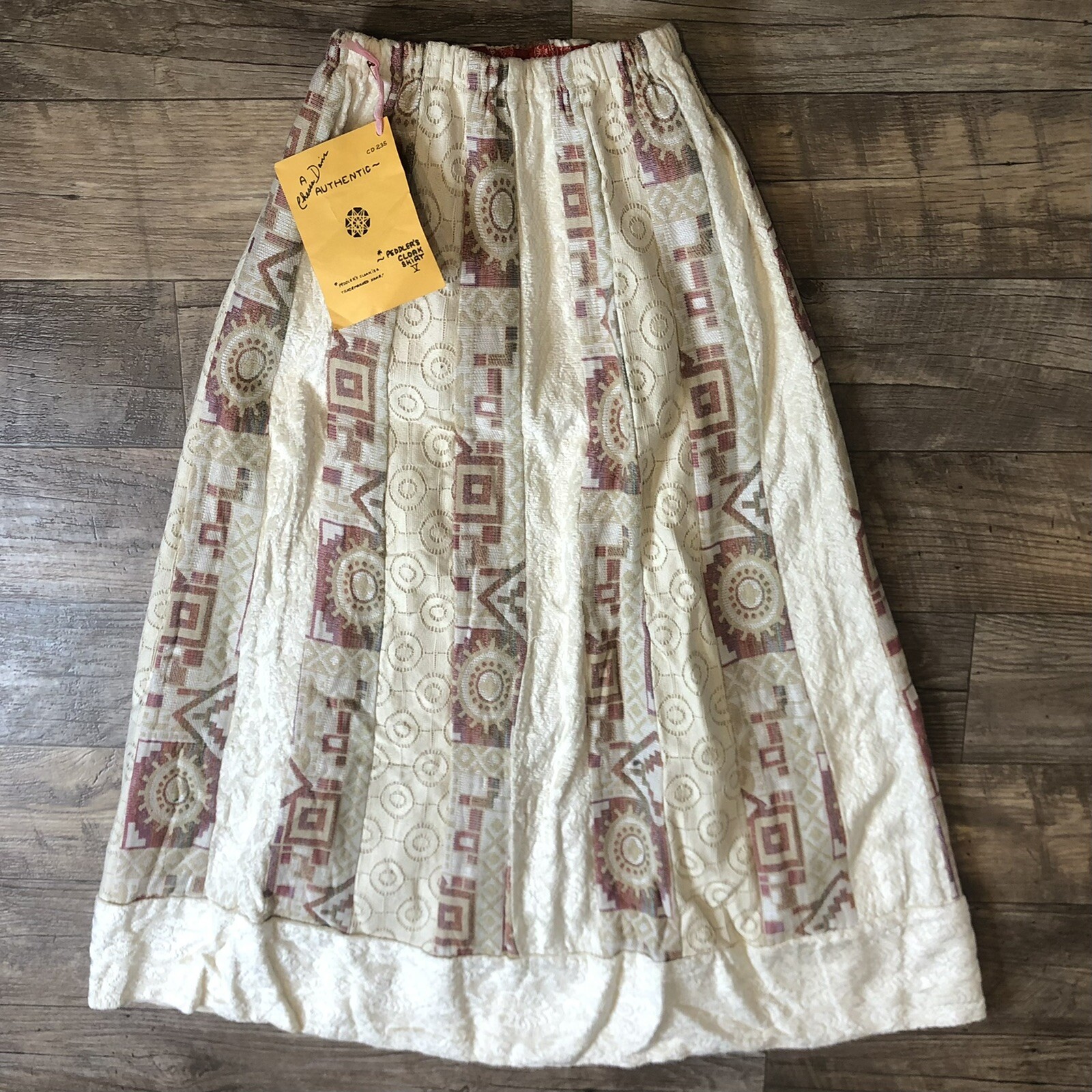 Vintage NOS 70s Chessa Davis Peddler’s Cloak Skirt Cottagecore Maxi Sash NWT