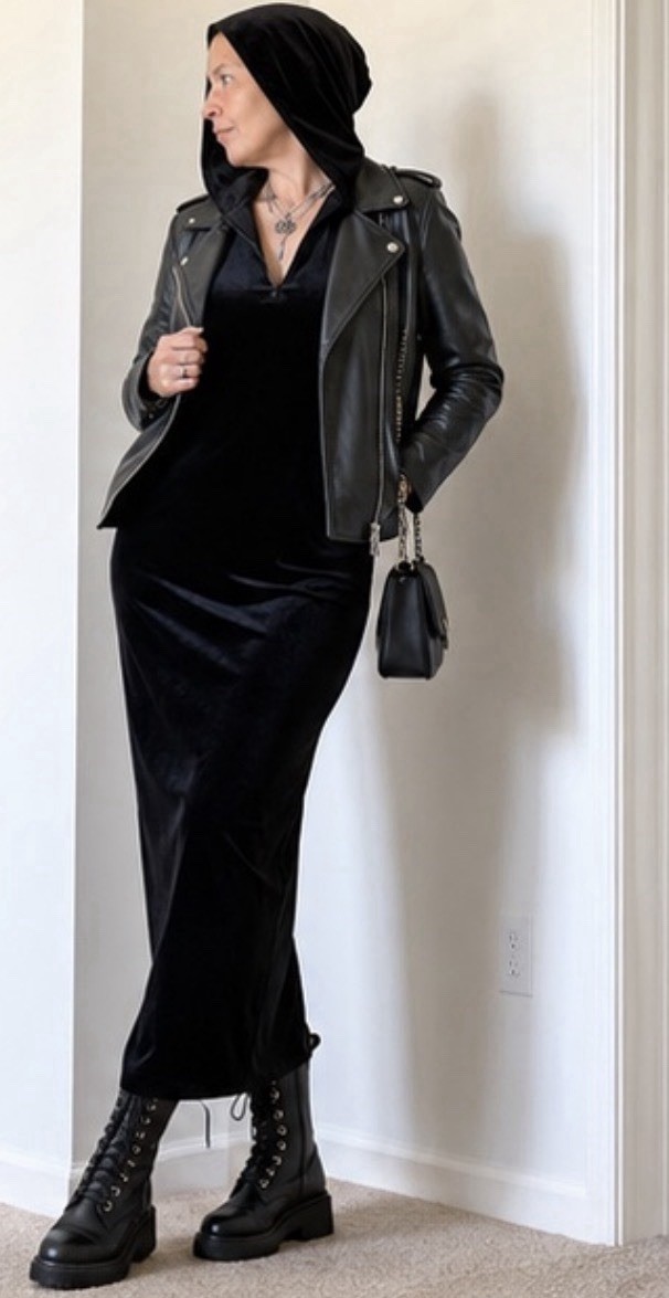 Willi Smith Collection Hooded Dress LARGE Street Couture Gothic Drama Vintage