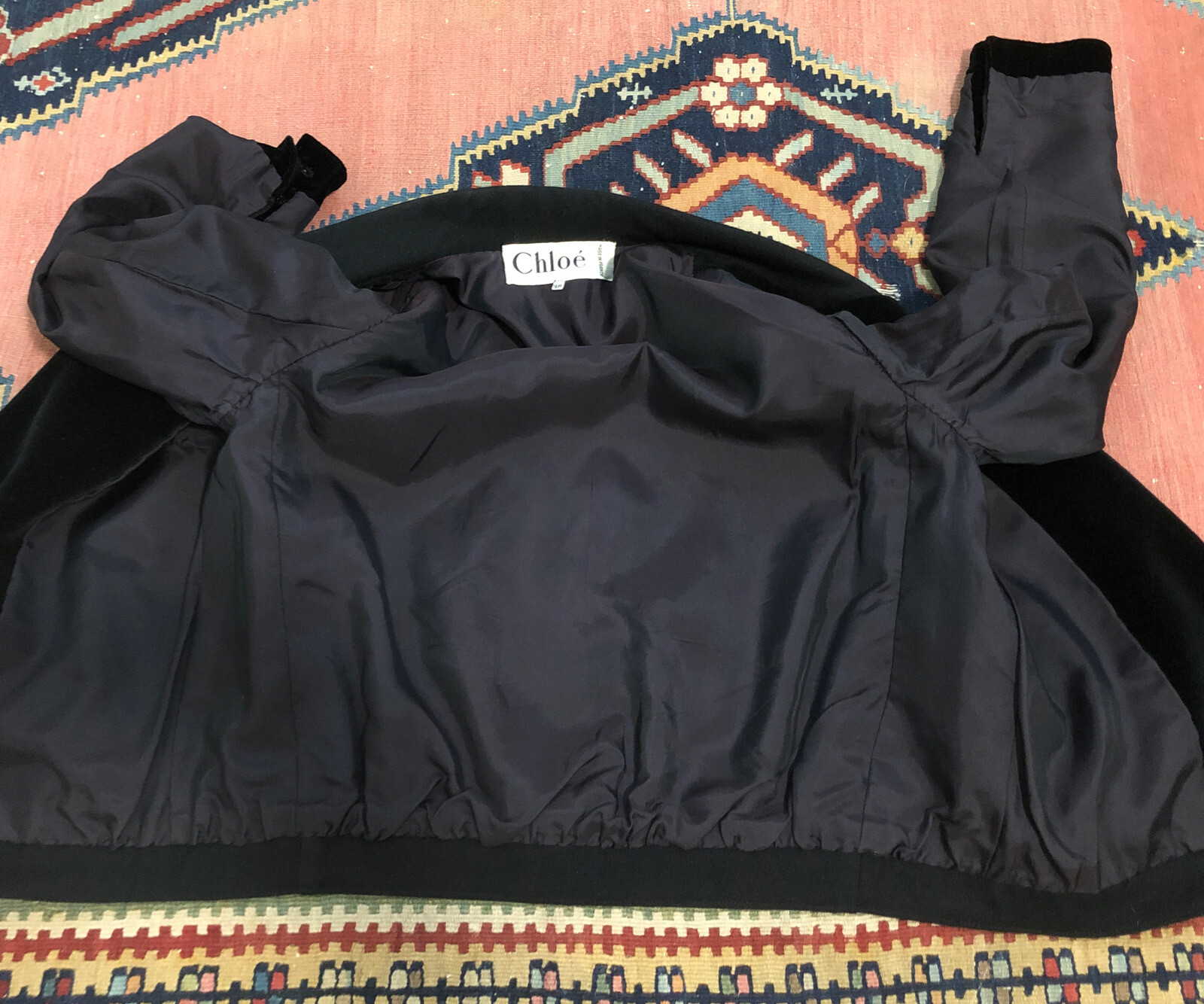 CHLOE VINTAGE BLACK JACKET MADE IN FRANCE SIZE 36
