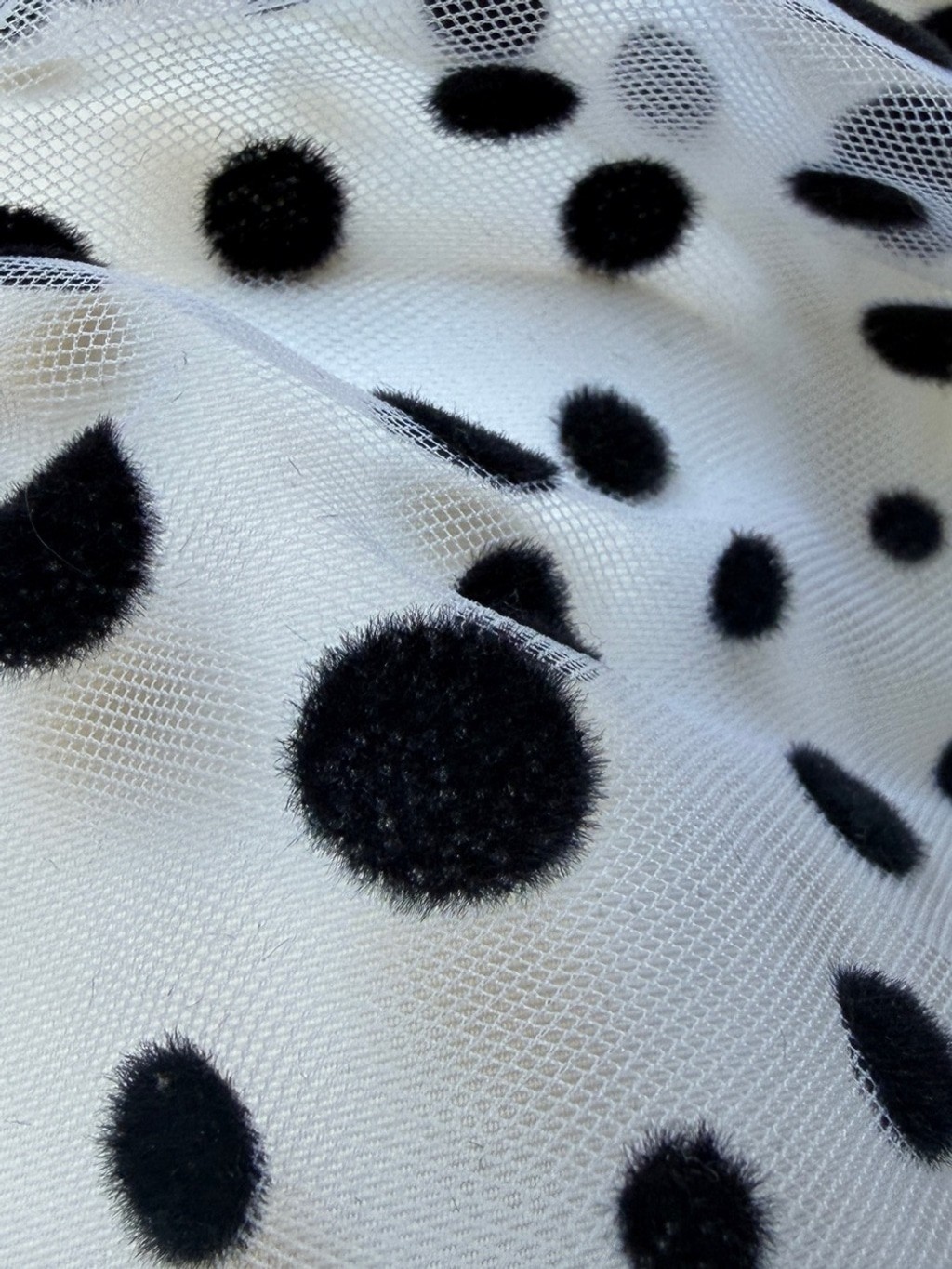 Vintage Nancy Bracoloni Polka Dot tulle strapless Bubble Skirt Dress
