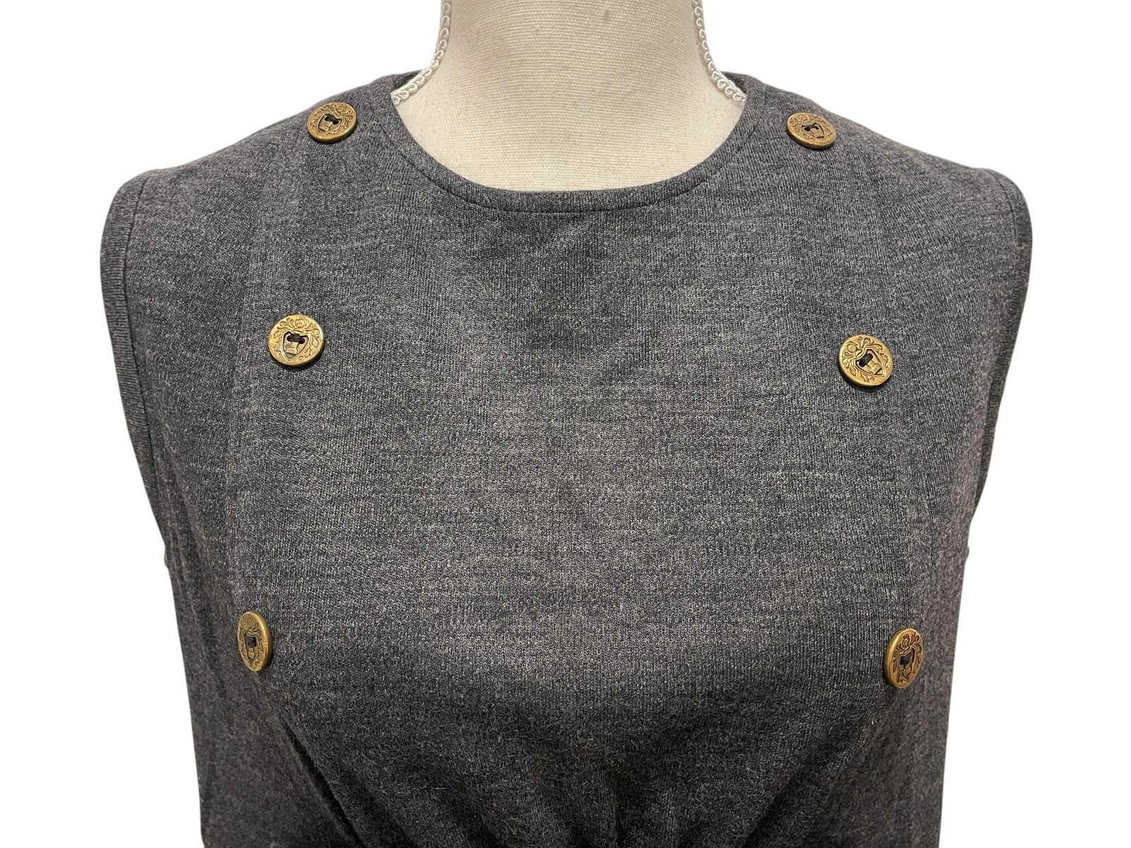 Vtg 1960s Johnstons California Wool Knit Gray Shift Dress-Women’s 10/Modern 4-6