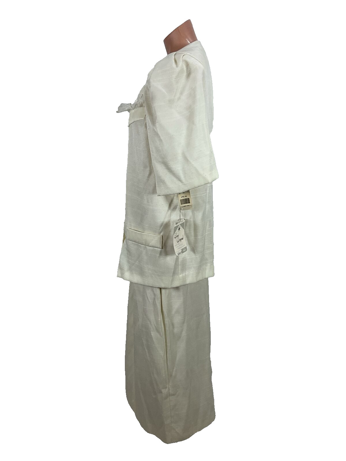 LORAC ORIGINAL Vintage Skirt Suit NWT Linen Like Puffy Shoulder Sleeve UNIONMADE