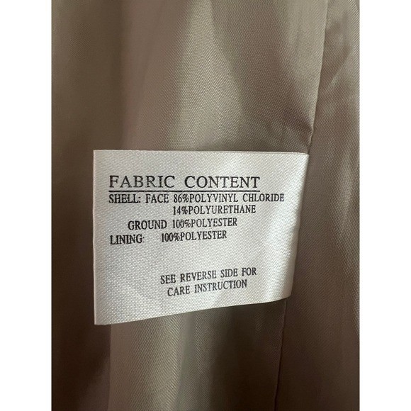 Vintage Beige Minimalist Raincoat Jacket Belted Quiet Luxury Coat Medium Giacca