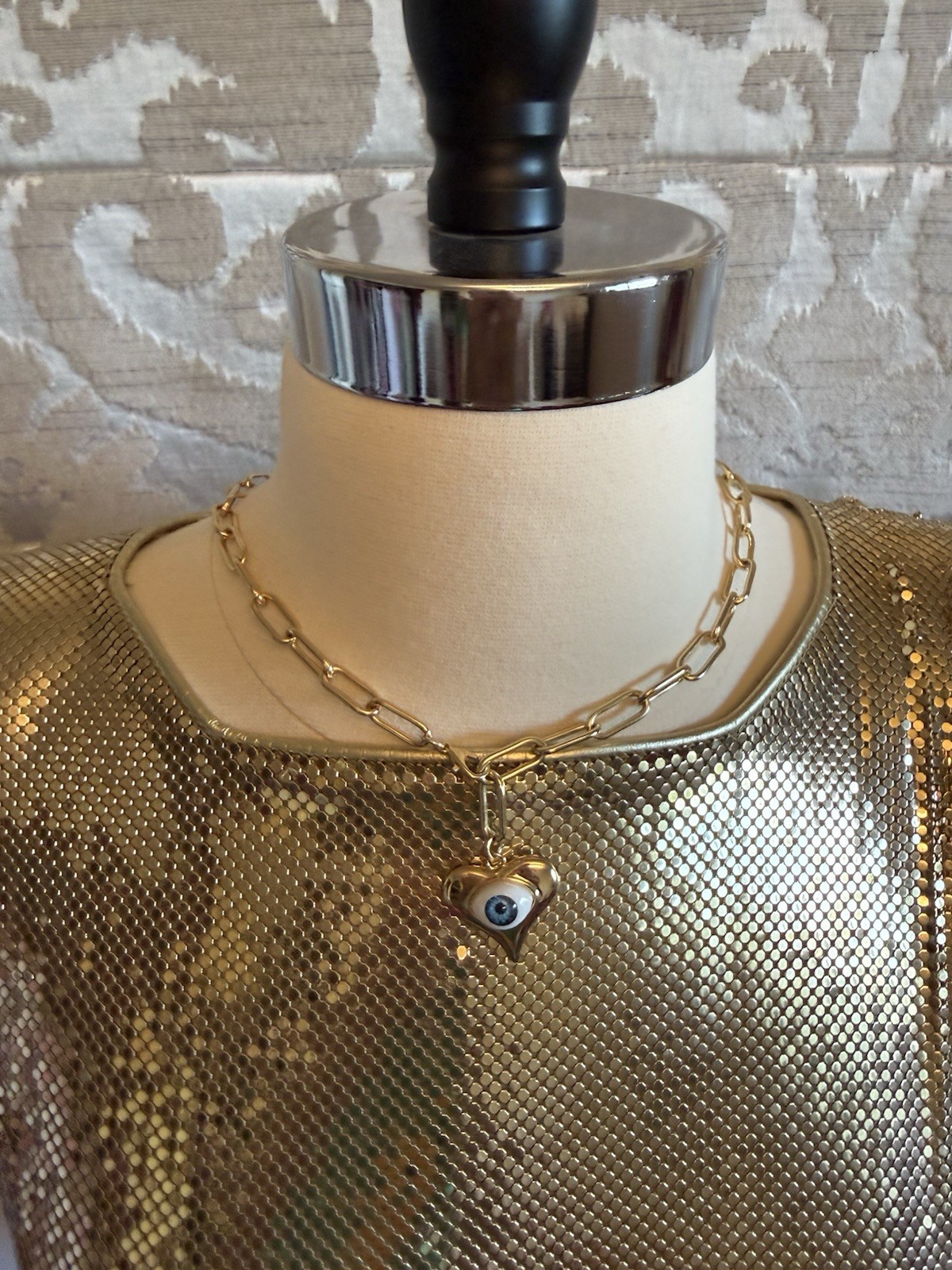 VTG Sexy Whiting & Davis Vintage Metal Mesh Gold Top Bag Liquid Chain Mail RARE