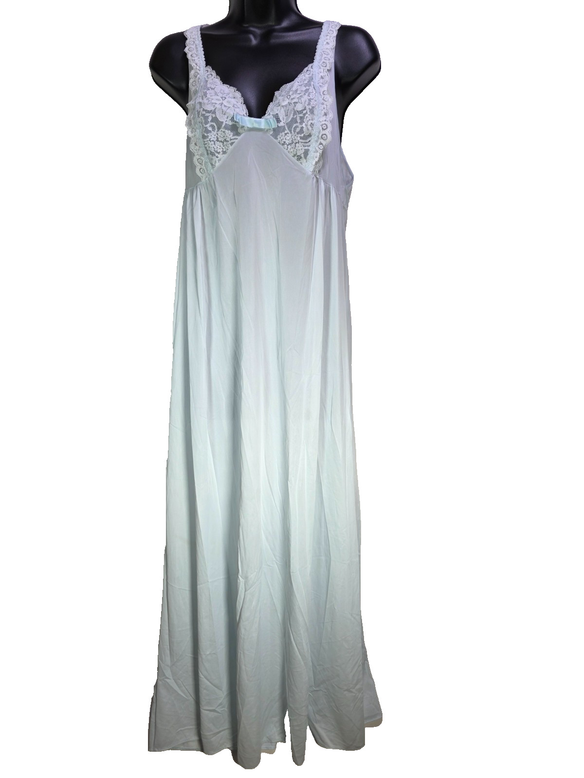Vintage Shadowline Baby Blue Nightgown -Women’s Size Small – Has light stains