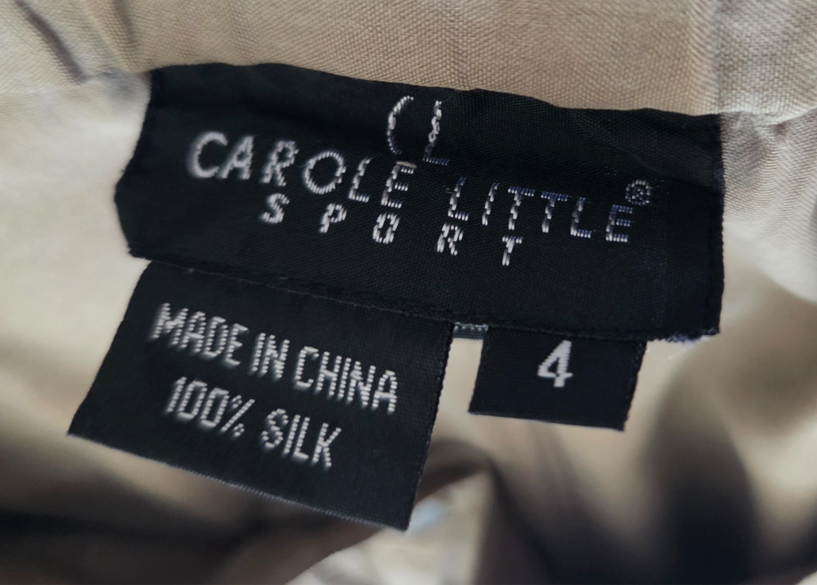Vintage Carole Little Maxi Khaki Green Silk Cargo Skirt with adjustable waist