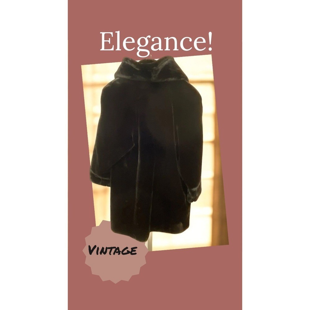 Vintage🔥Dubrowsky🤑Perlbinder 60s glam Mod Fur Overcoat Jackie O Style mob wife