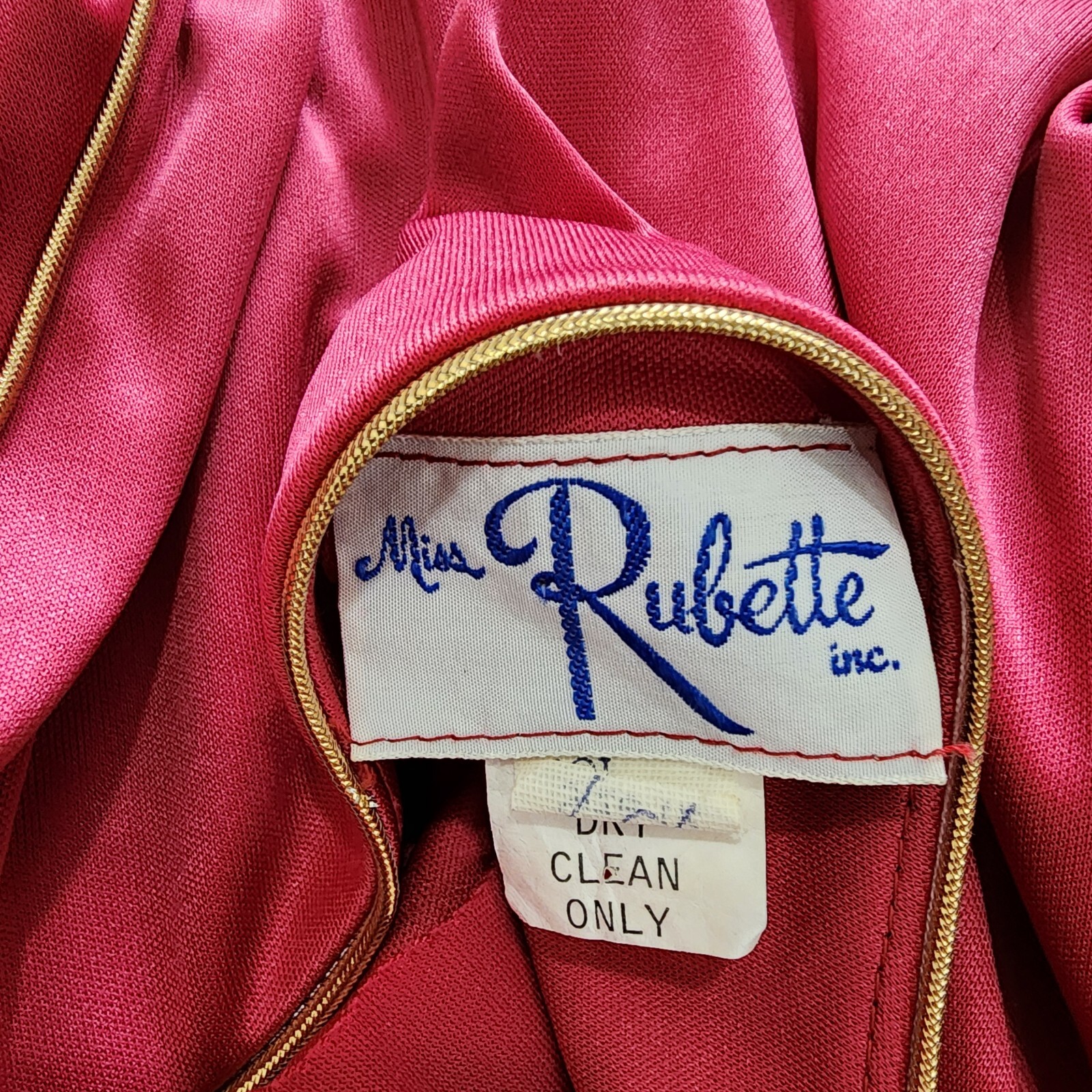 Vintage 70s/80s Miss Rubette Accordion Mulberry Mauve Long Sleeve Maxi Dress 12
