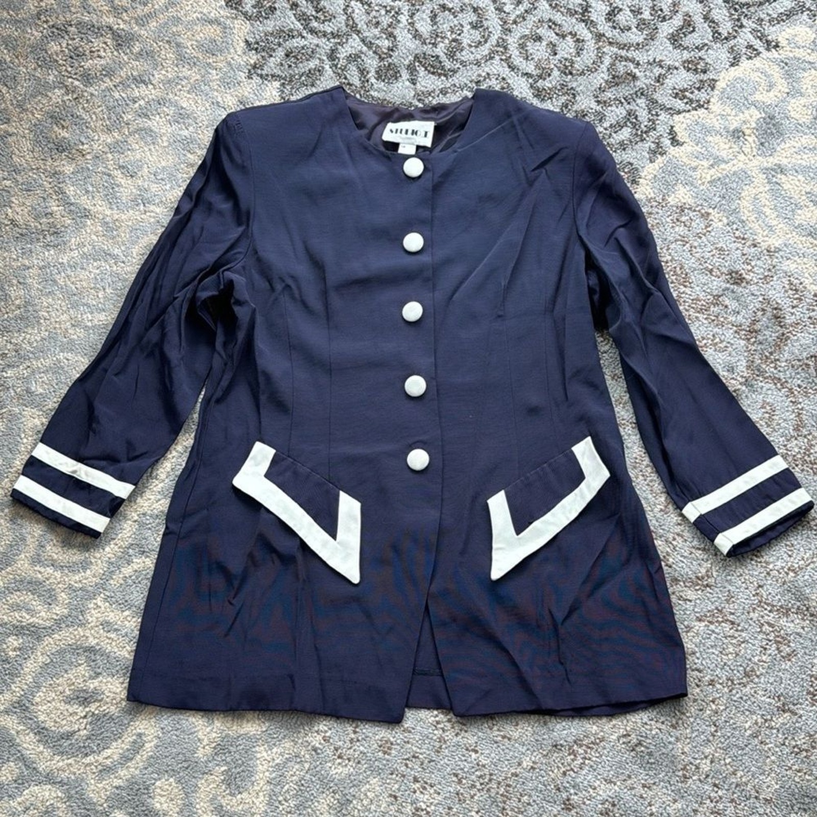 Vintage Studio I Nautical Blazer & Pants Set Navy White 16