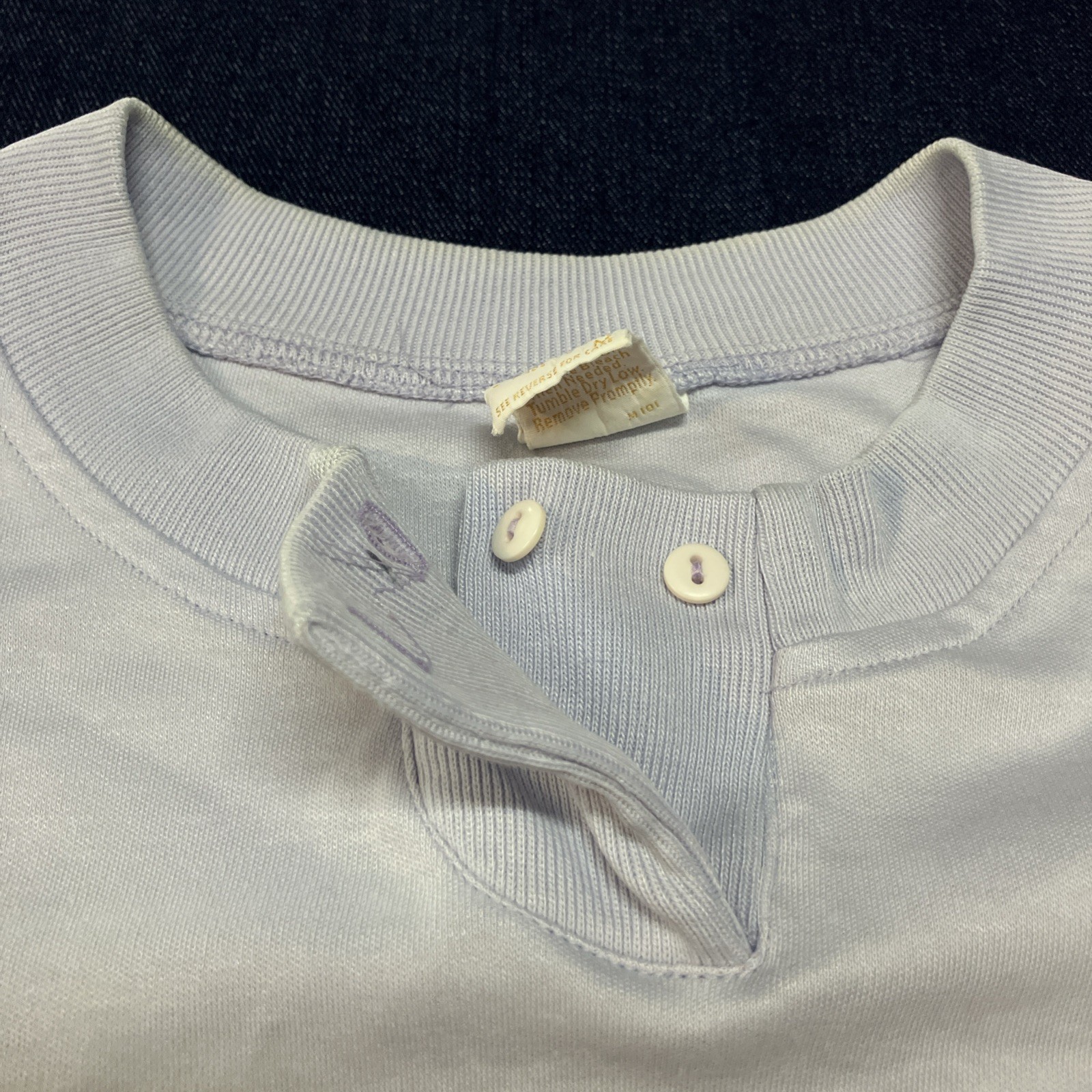 Vintage 70s 80s Jantzen Banded Button Collared Short Sleeve Knit Shirt Blue M