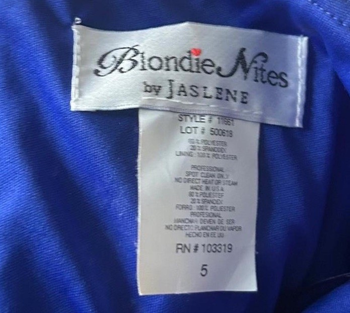 Vintage Blondie Nites by Jaslene Navy Blue & Black Gown | Size 5