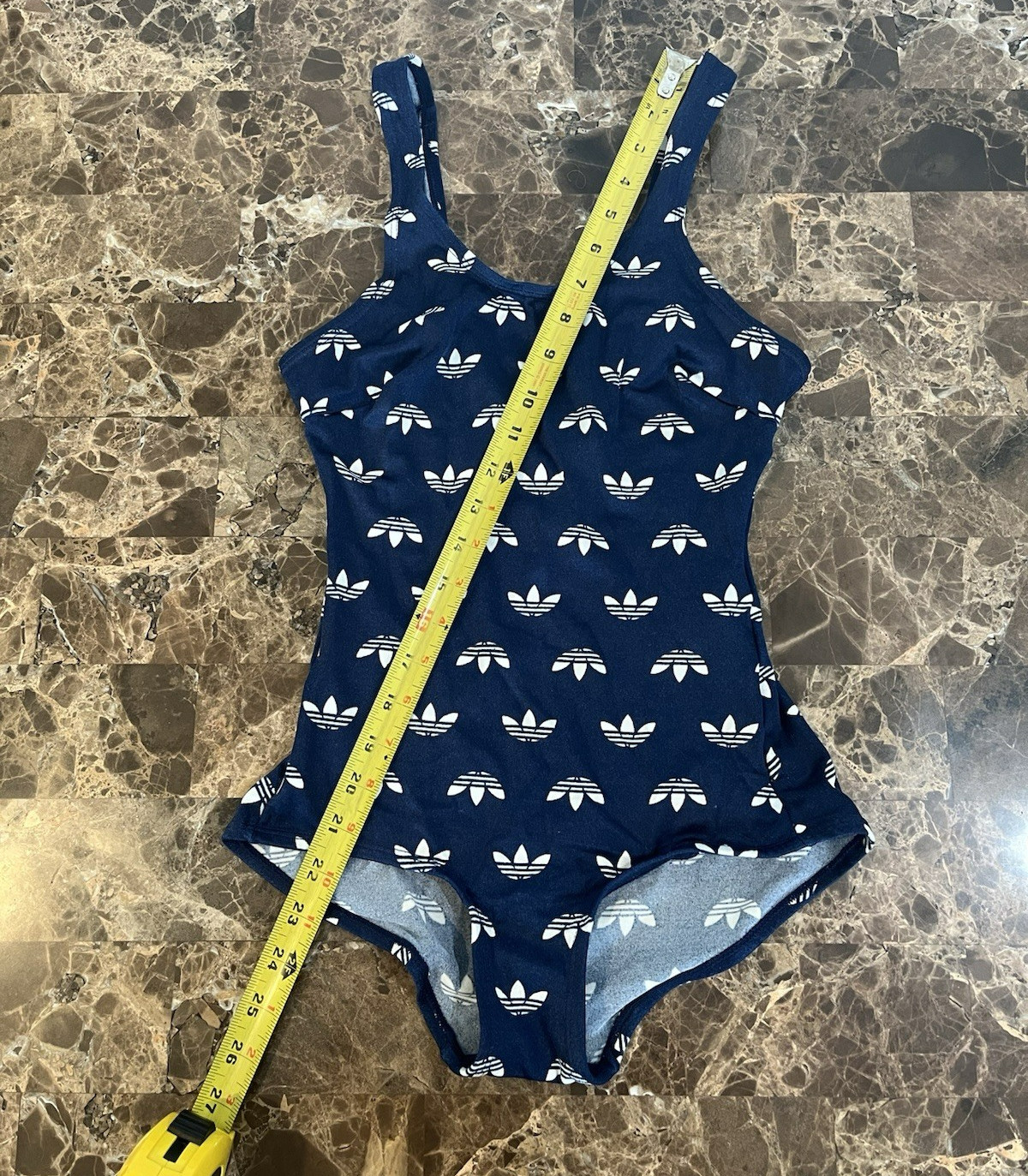 Vintage Adidas All Over Print One Piece Bathing Suit Made In USA
