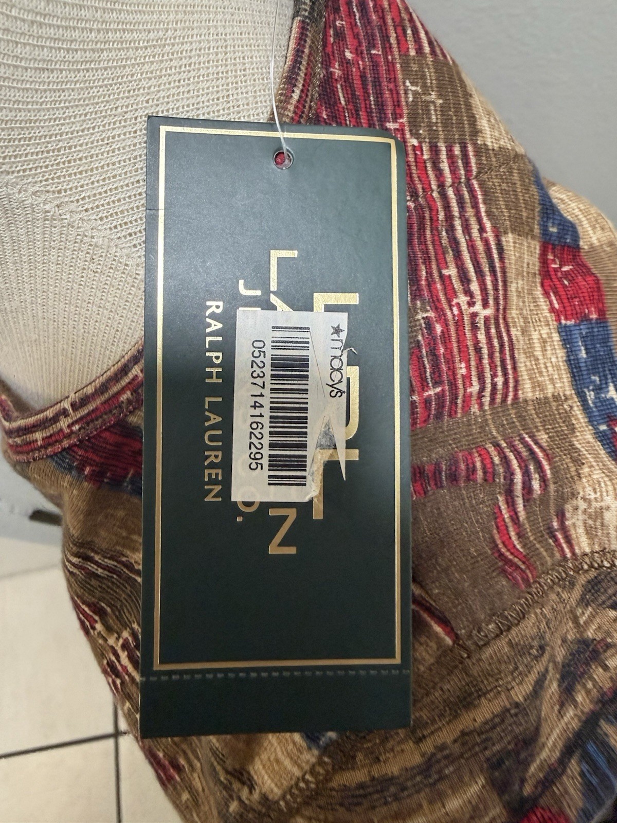 NWT Vintage Lauren Ralph Lauren Aztec Print XS Long Sleeve