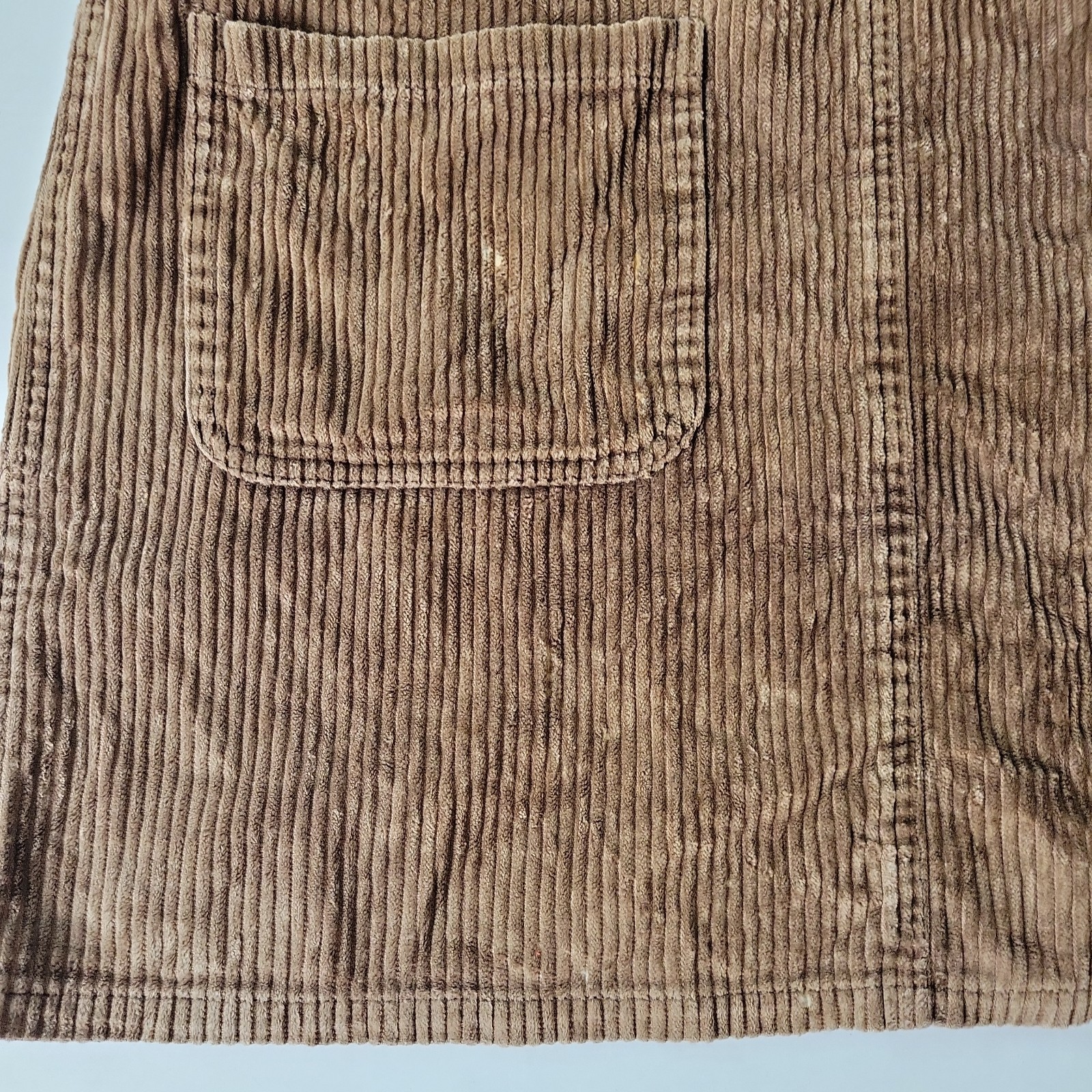 Vintage Directives Corduroy Pinafore Apron Dress Large Chocolate Brown Academia