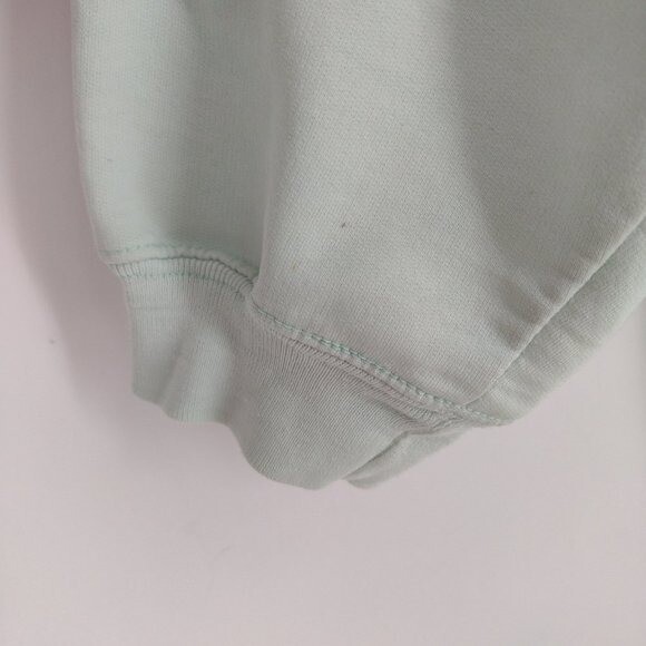 Vintage Light Green & White Winter Christmas Design Ribbed Grandma Sweatshirt