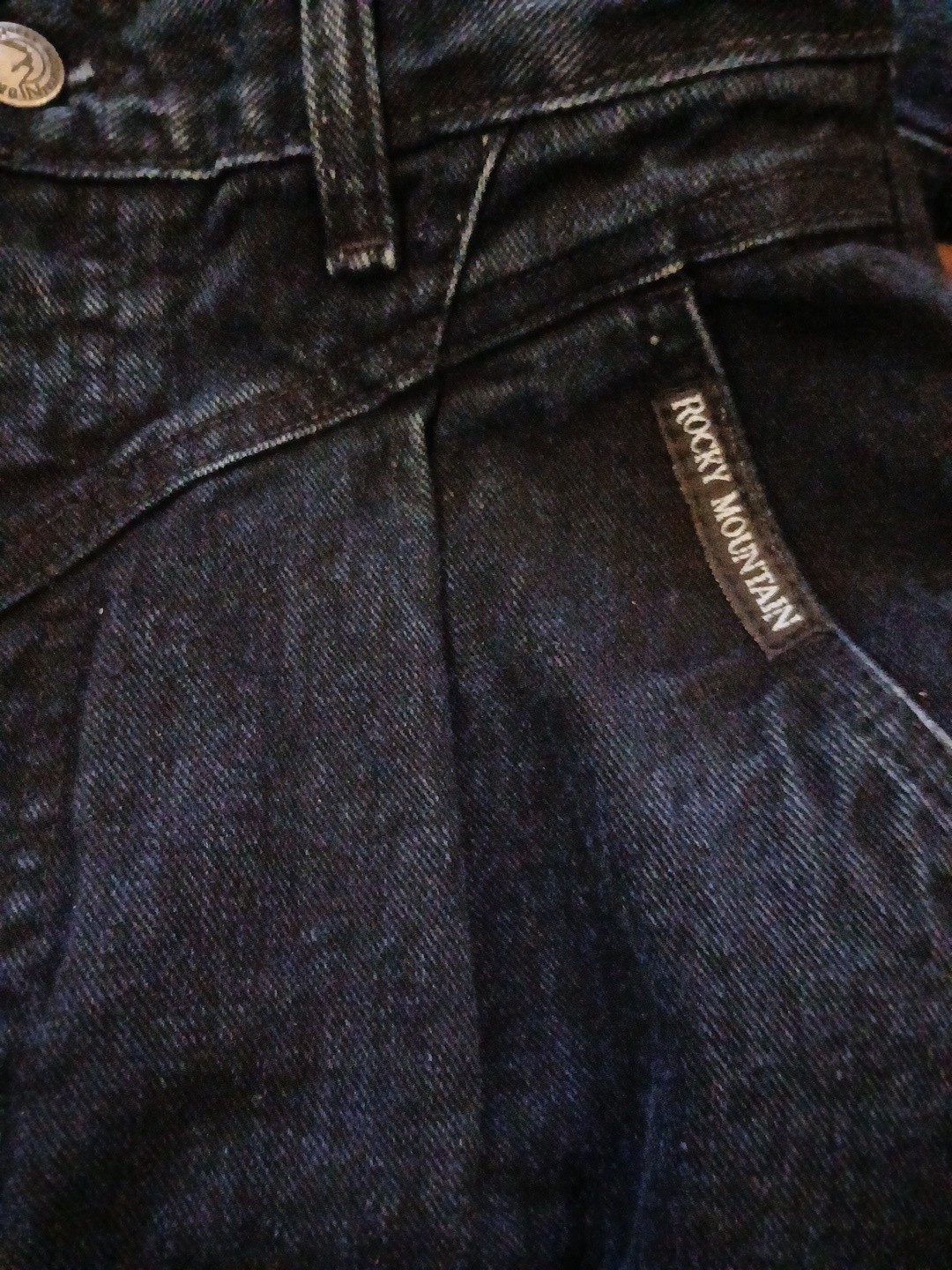 Vintage 90s Rocky Mountain Clothing Co Jeans NWT Black Bareback High Rise 9/10