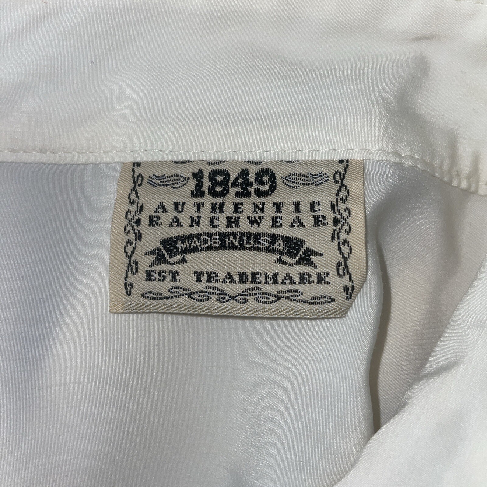VINTAGE 1849 AUTHENTIC RANCHWEAR USA LADYS MED BUTTON UP BLOUSE 1980’s
