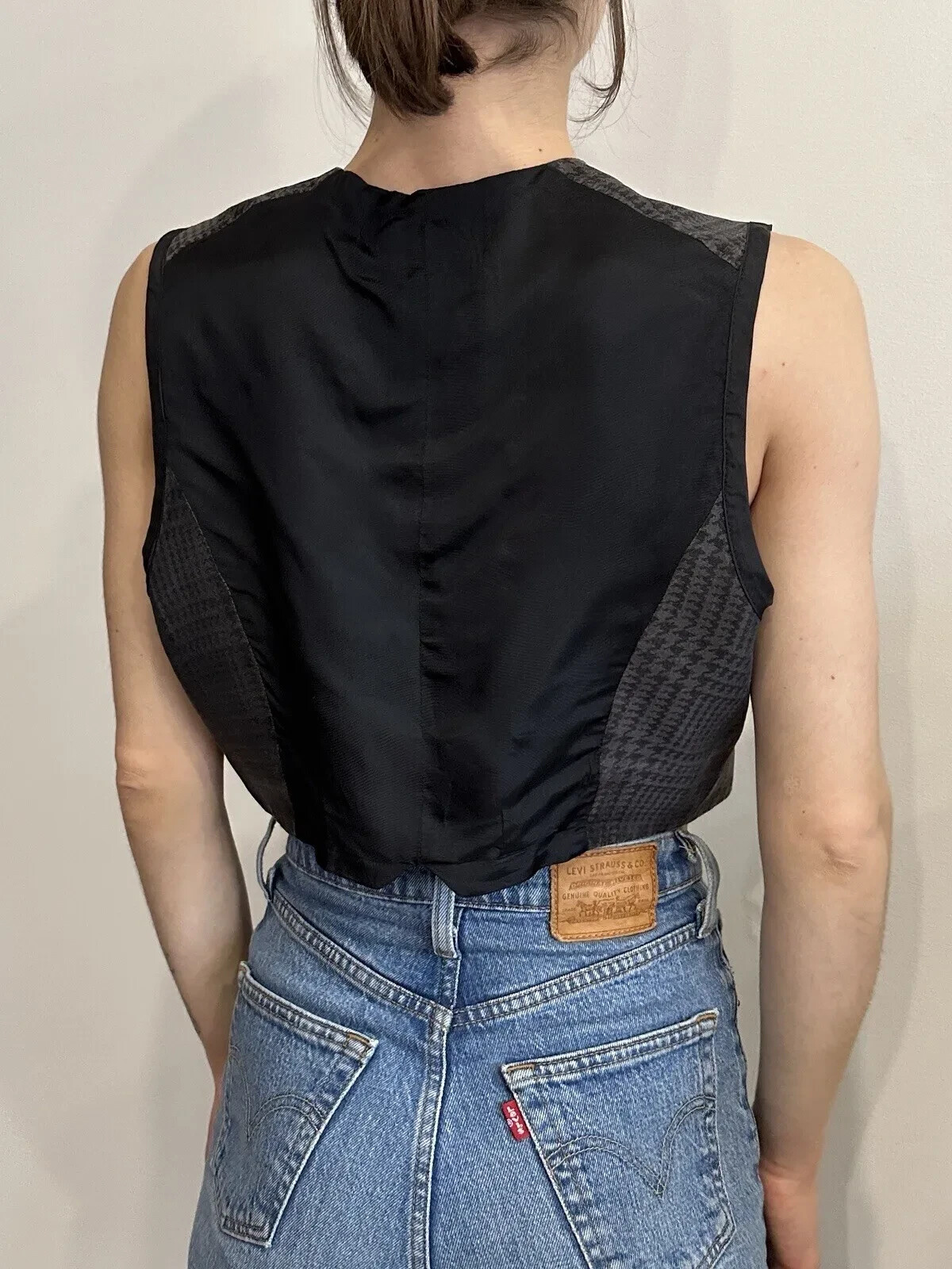 DDP Vintage DRIES VAN NOTEN Womens Silk Cropped Vest Top Rare Size 40